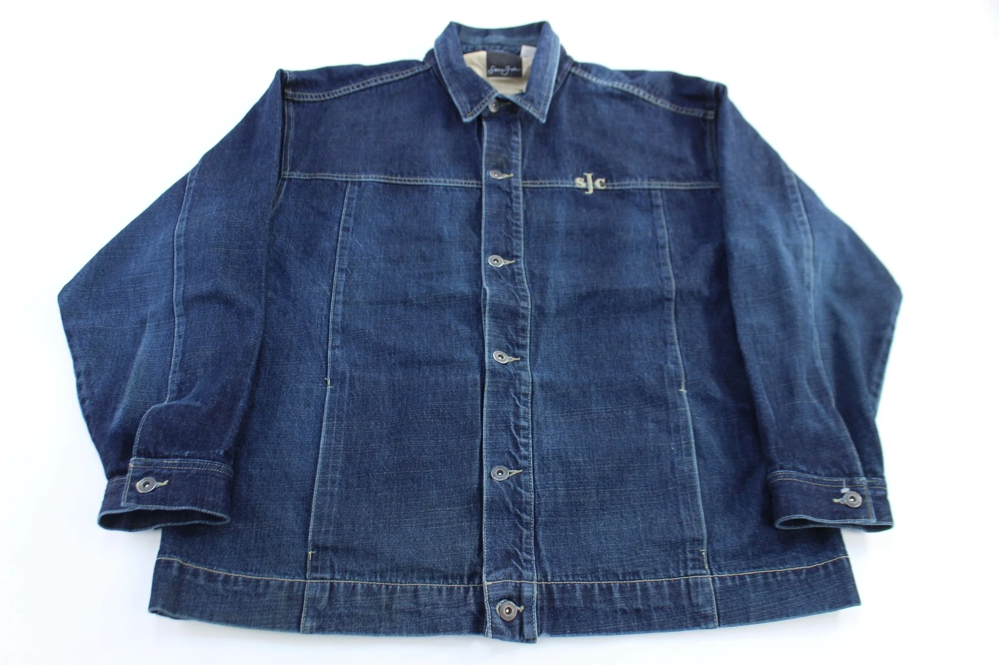 Vintage Sean John Dark Wash Trucker Jacket