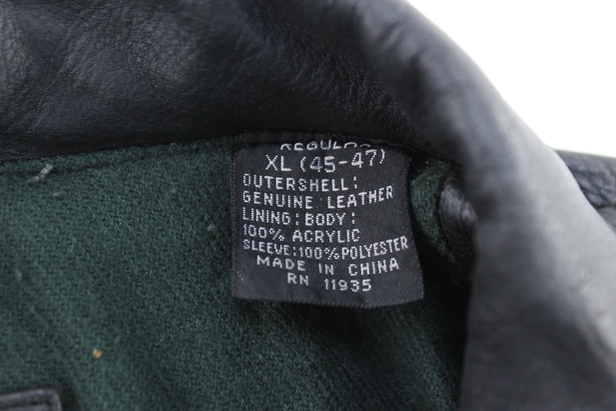 Vintage St. John Bay Leather Bomber Jacket - Image 4