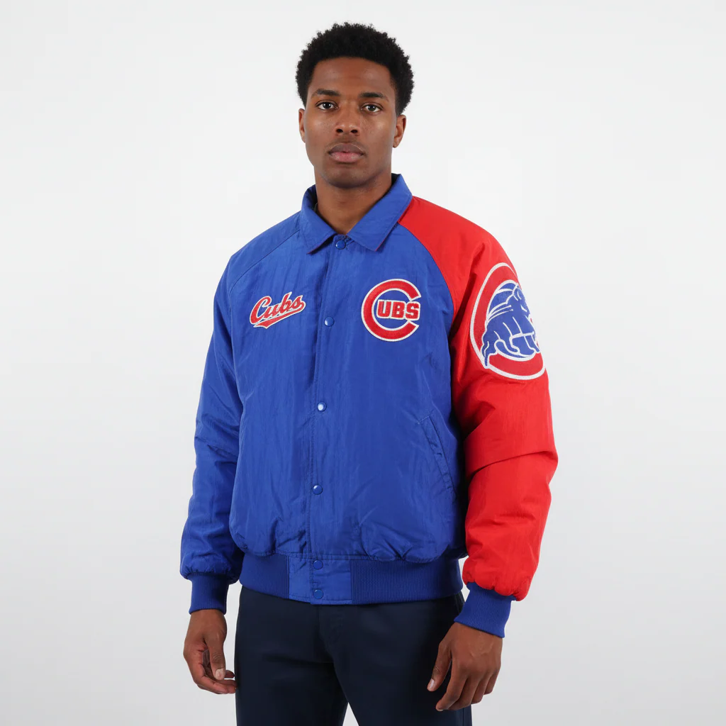 Vintage Starter Chicago Cubs Baseball Full Snap Jacket