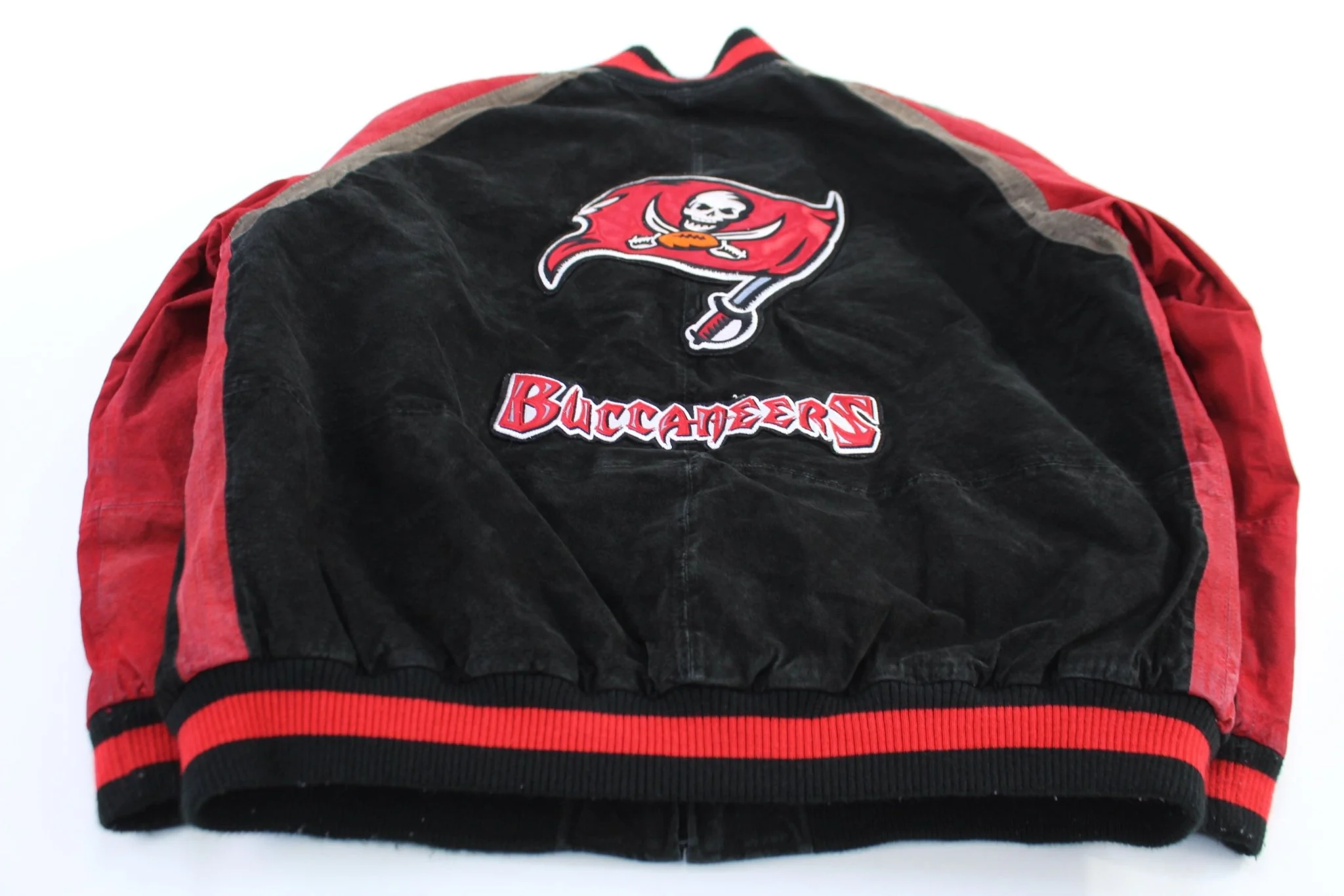Vintage Tampa Bay Buccaneers Suede Bomber Jacket