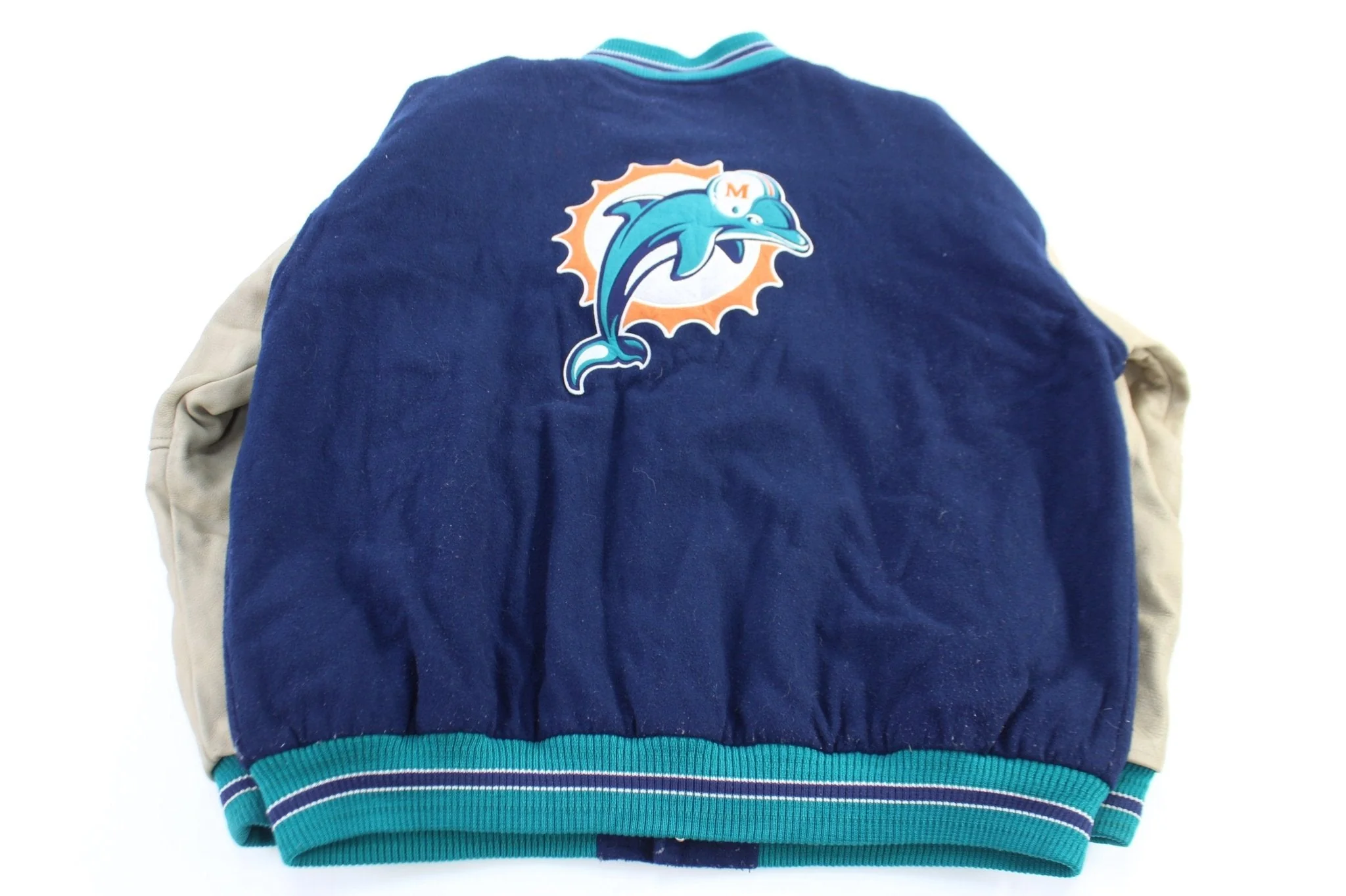 Vintage Team NFL Miami Dolphins Football Varsity Jacket - Image 2