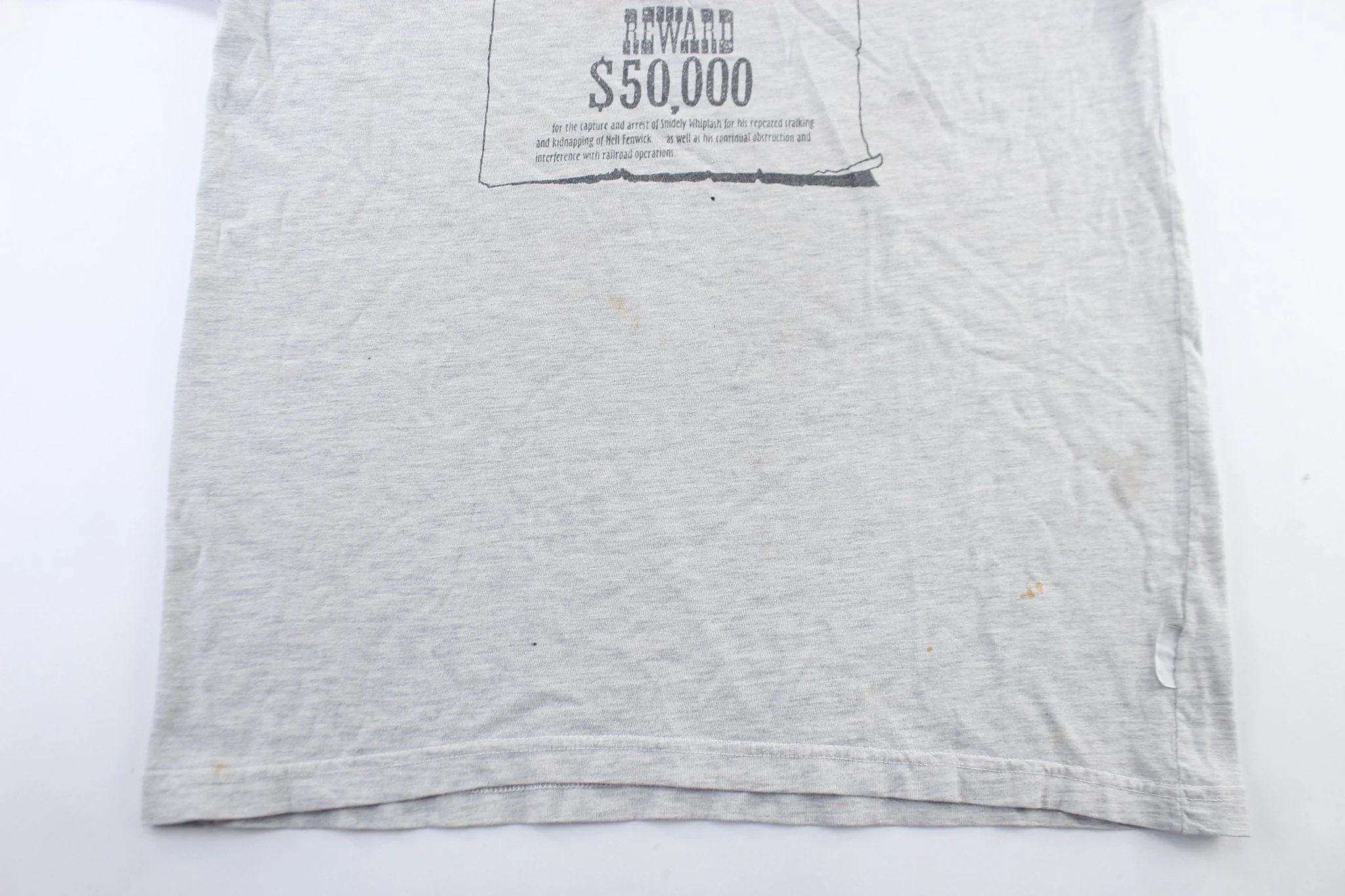 Vintage The Adventures of Rocky & Bullwinkle Snidely Whiplash Wanted T-Shirt - Image 3