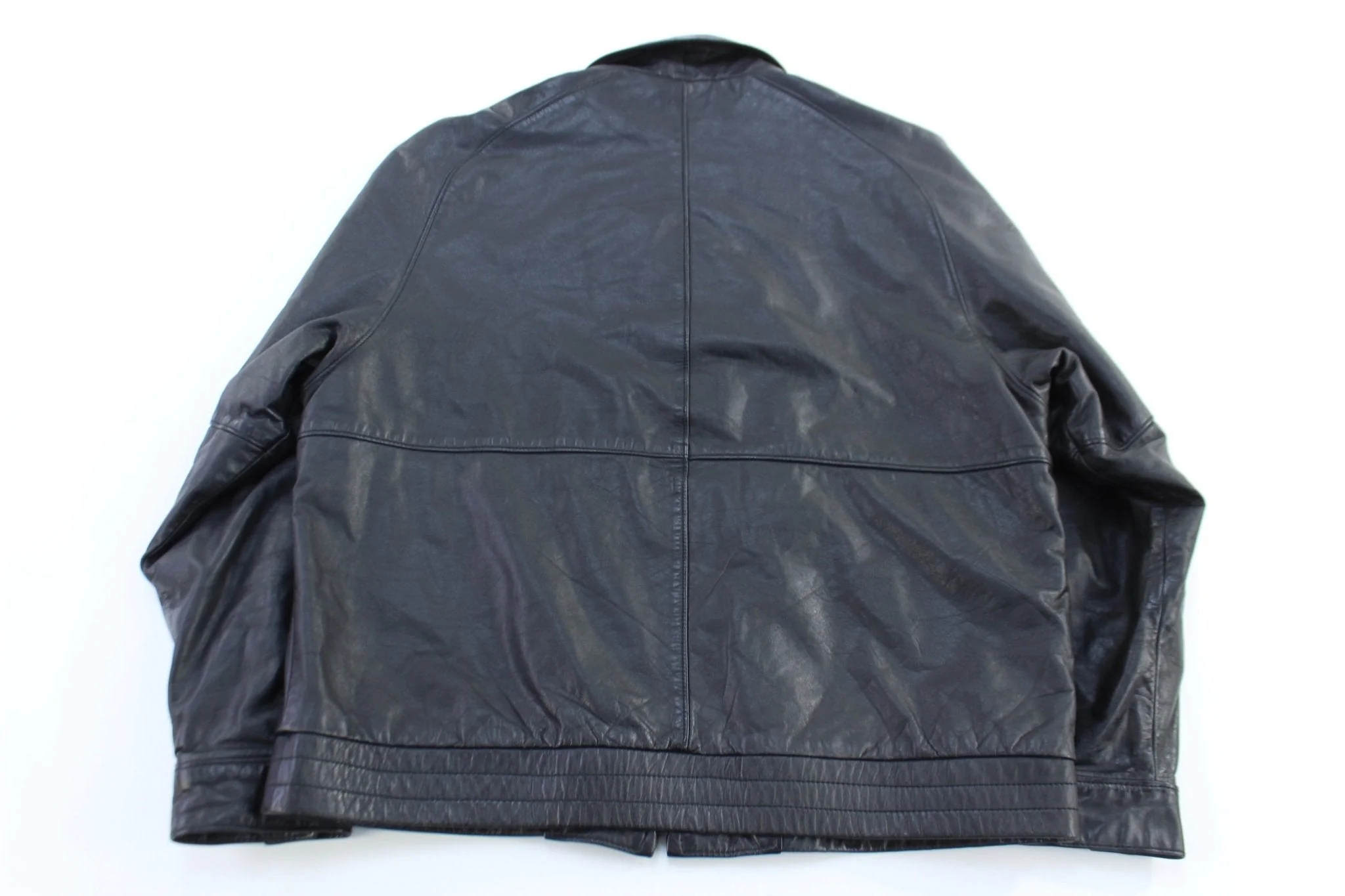 Vintage The Men's Store Black Leather Jacket - Image 2