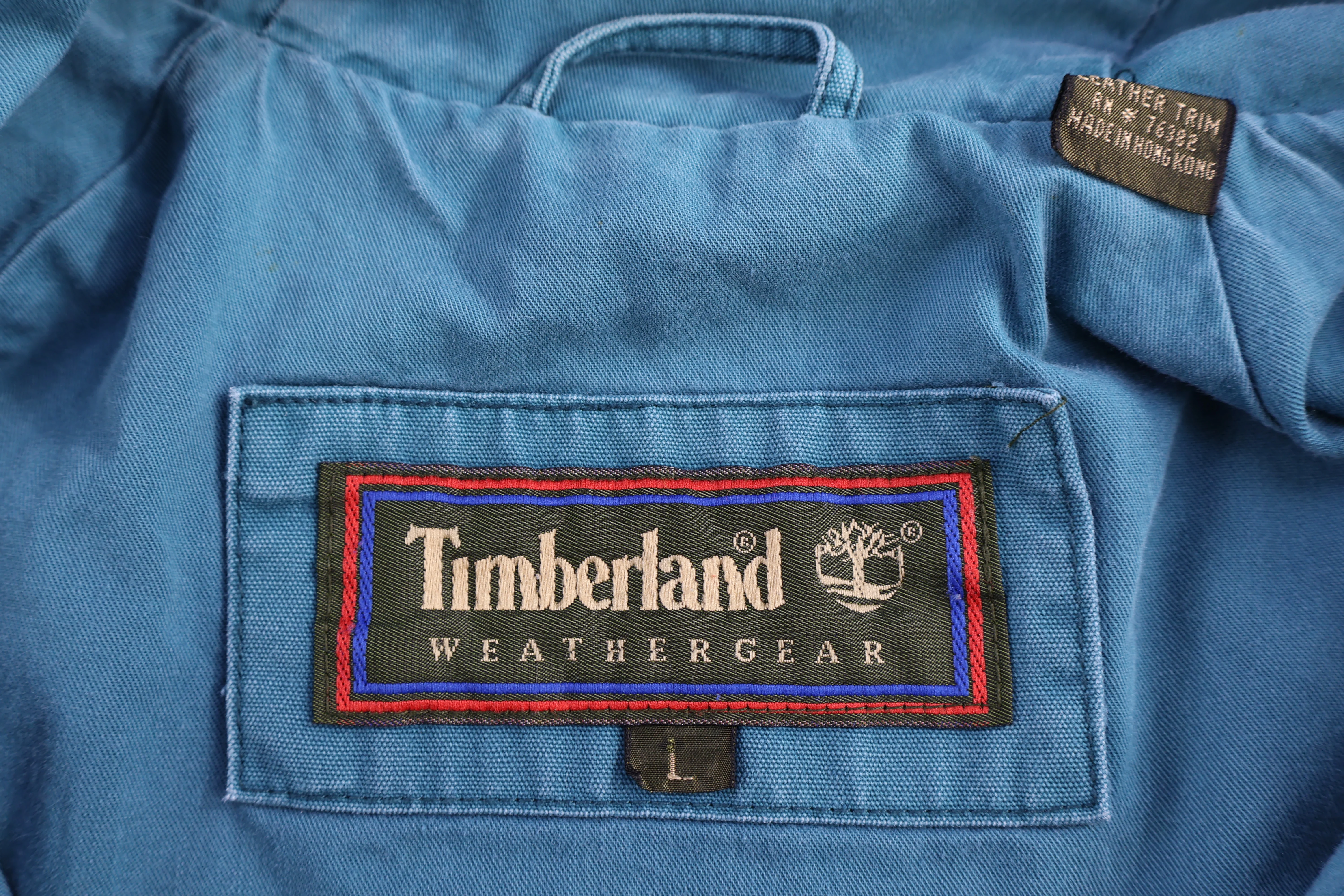 Vintage Timberland Green Buckled Hooded Jacket - Image 3