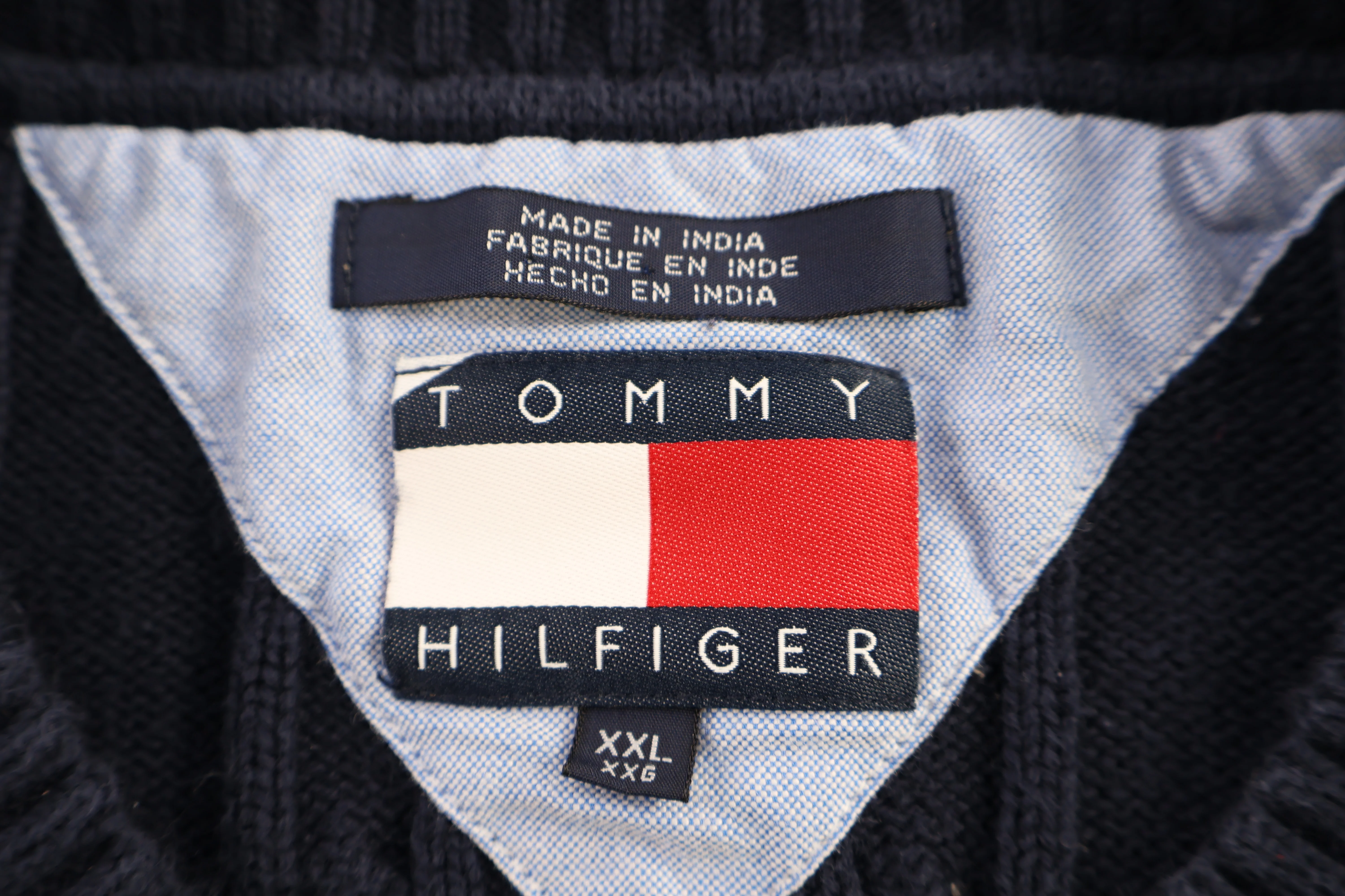 Vintage Tommy Hilfiger Blue Knit Sweater - Image 3