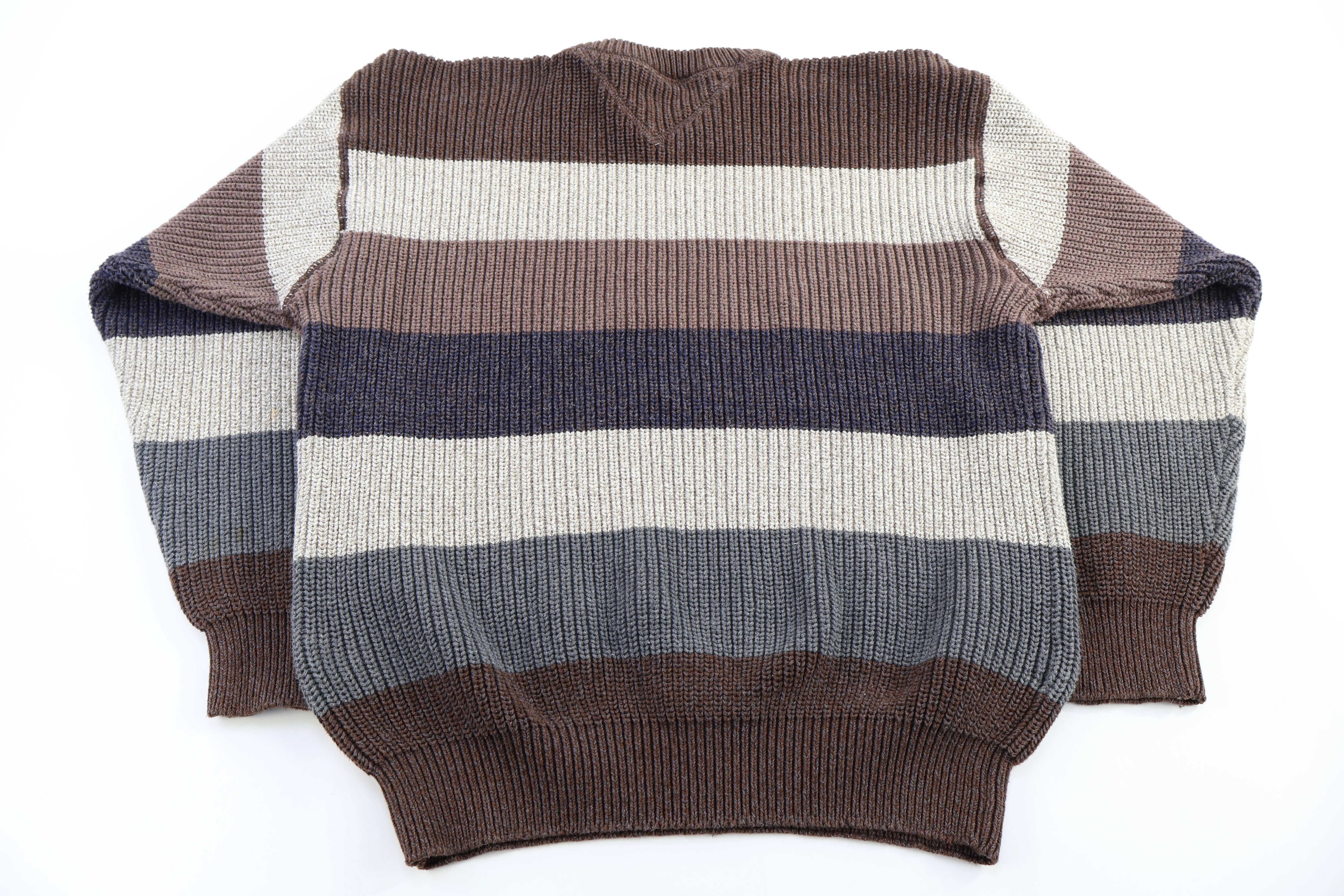 Vintage Tommy Hilfiger Brown Knit Sweater - Image 3
