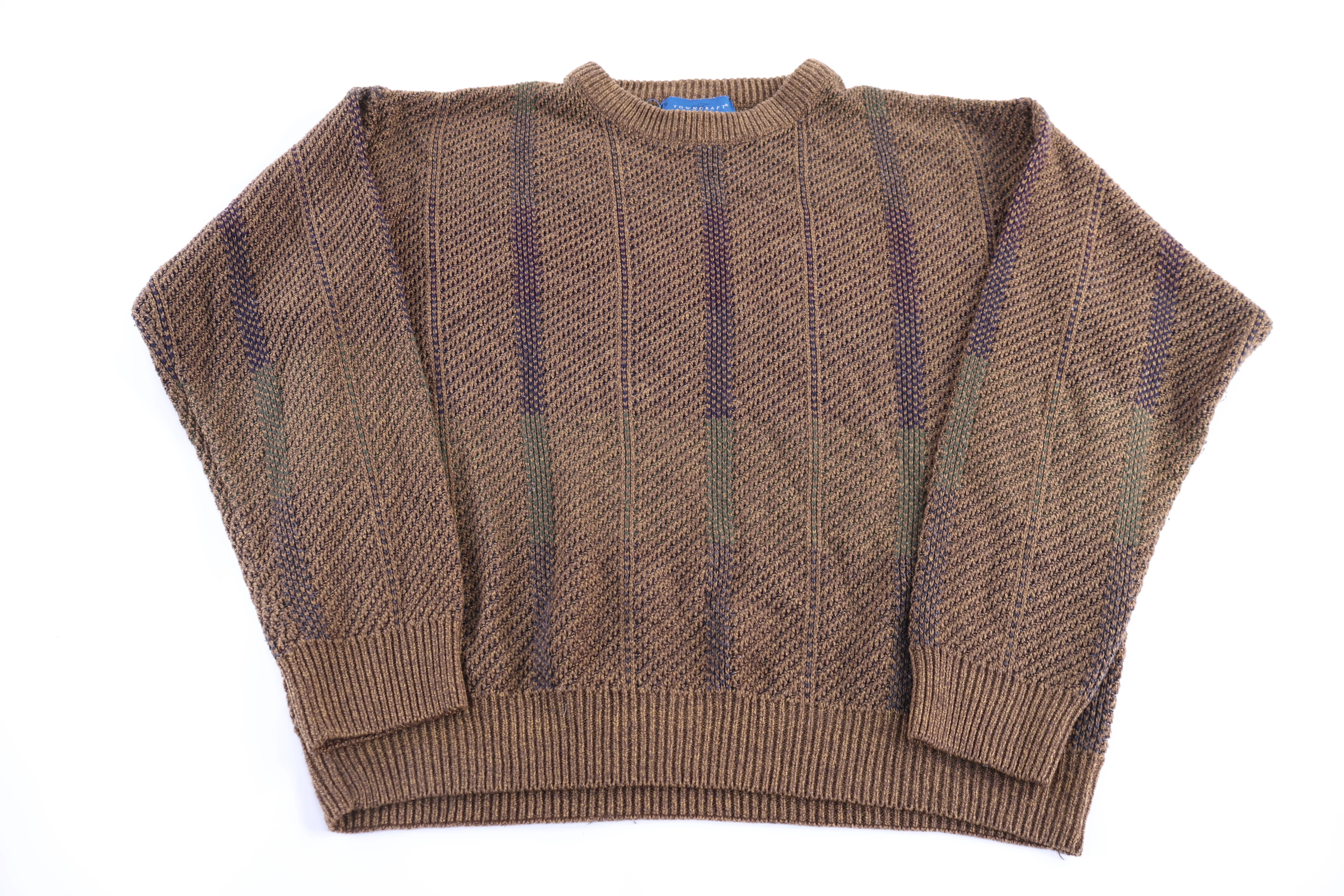 Vintage Towncraft Brown Knit Sweater