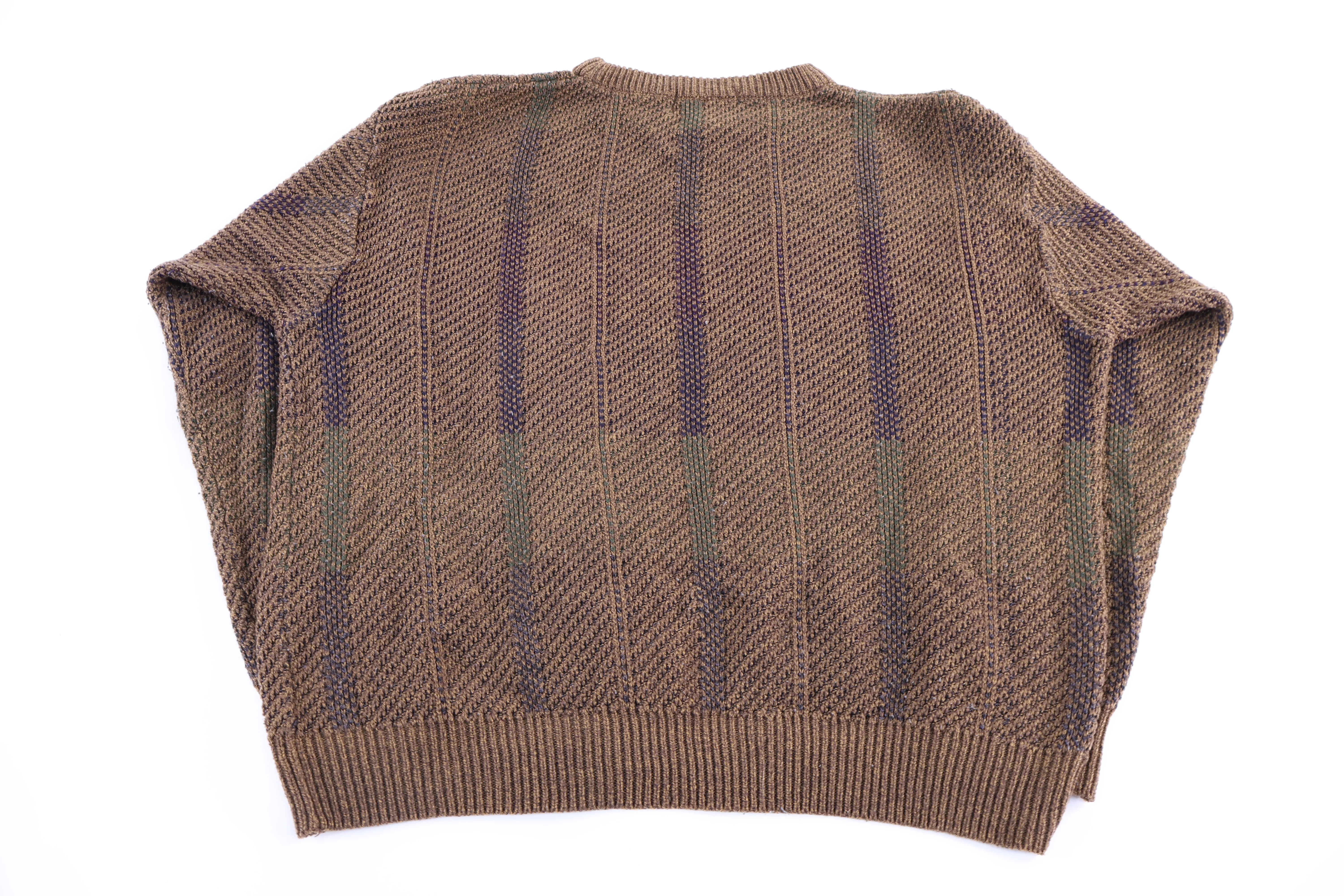 Vintage Towncraft Brown Knit Sweater - Image 2