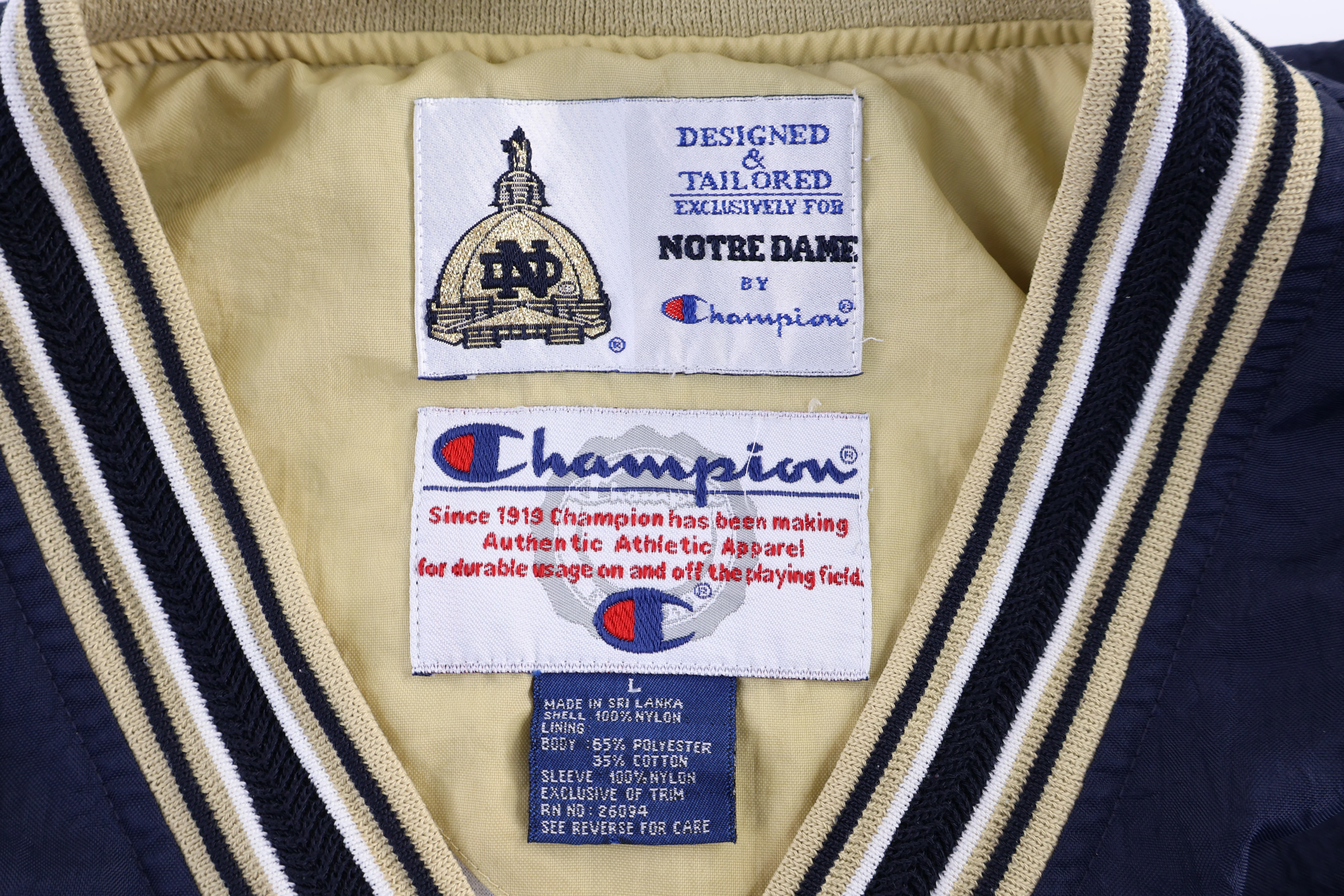 Vintage University of Notre Dame Pullover Windbreaker - Image 3