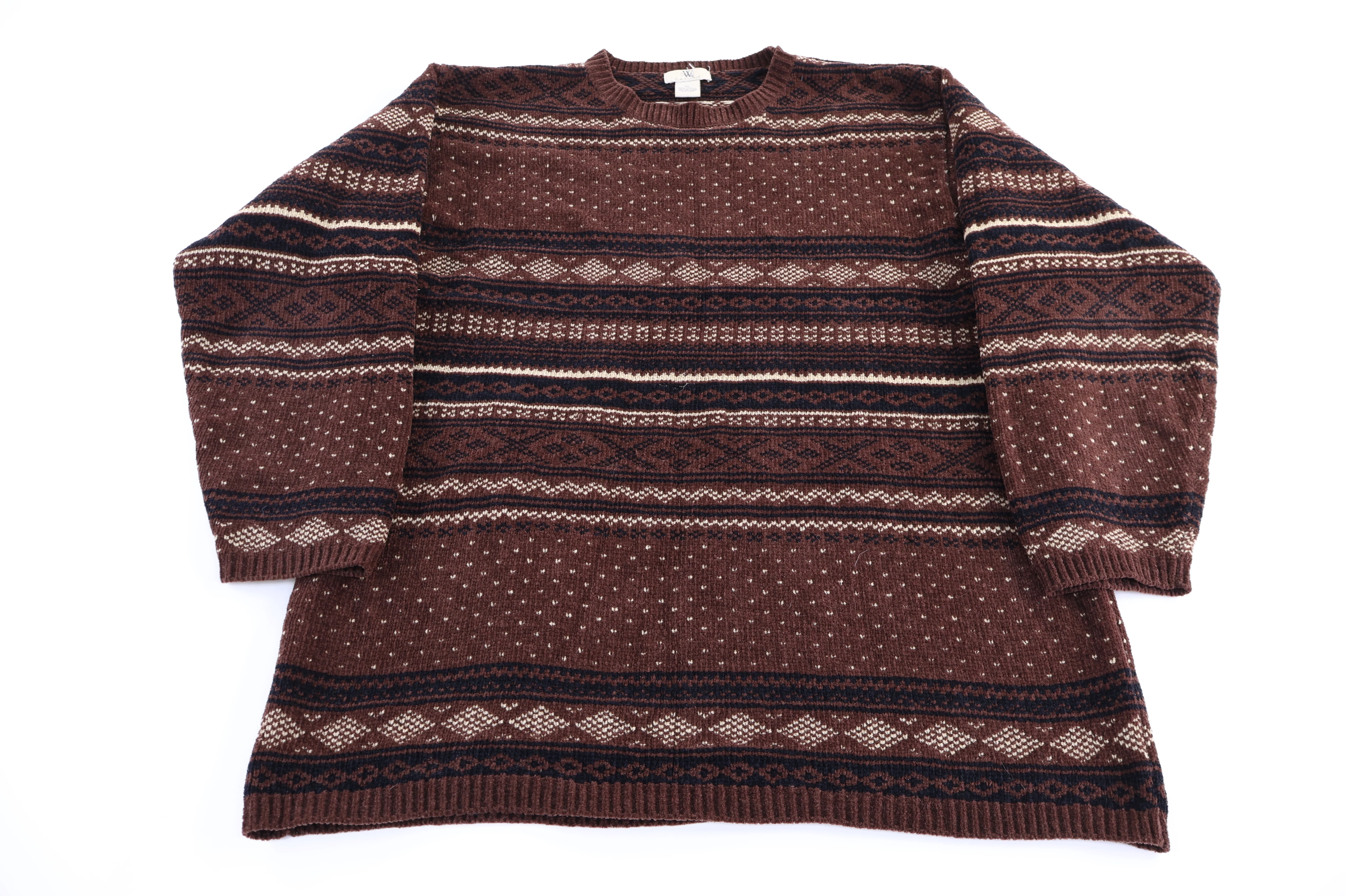 Vintage W Casuals Multipatterned Knit Sweater
