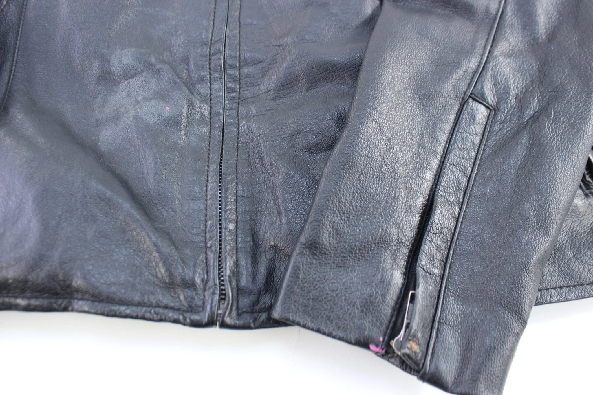 Vintage Women's Full Zip Leather Jacket - Image 3