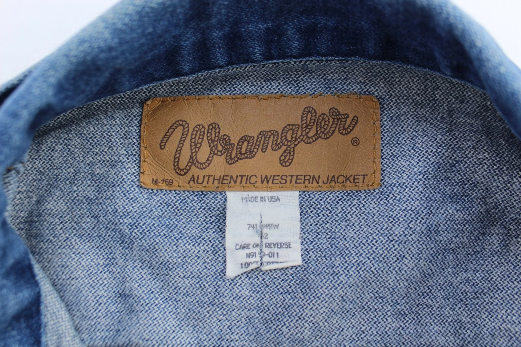 Vintage Wrangler Dark Wash Denim Jacket - Image 3