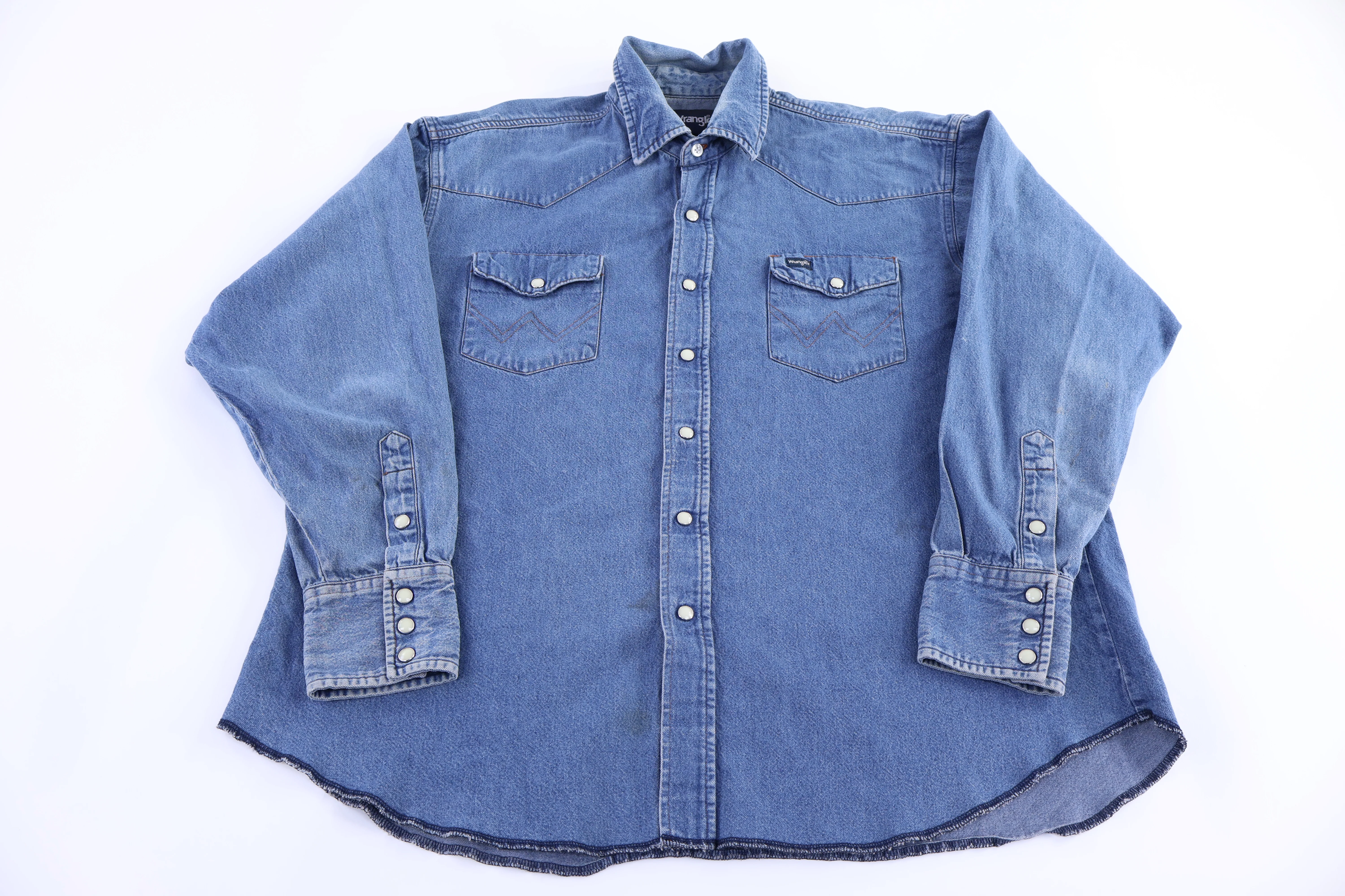 Vintage Wrangler Denim LS Button Down