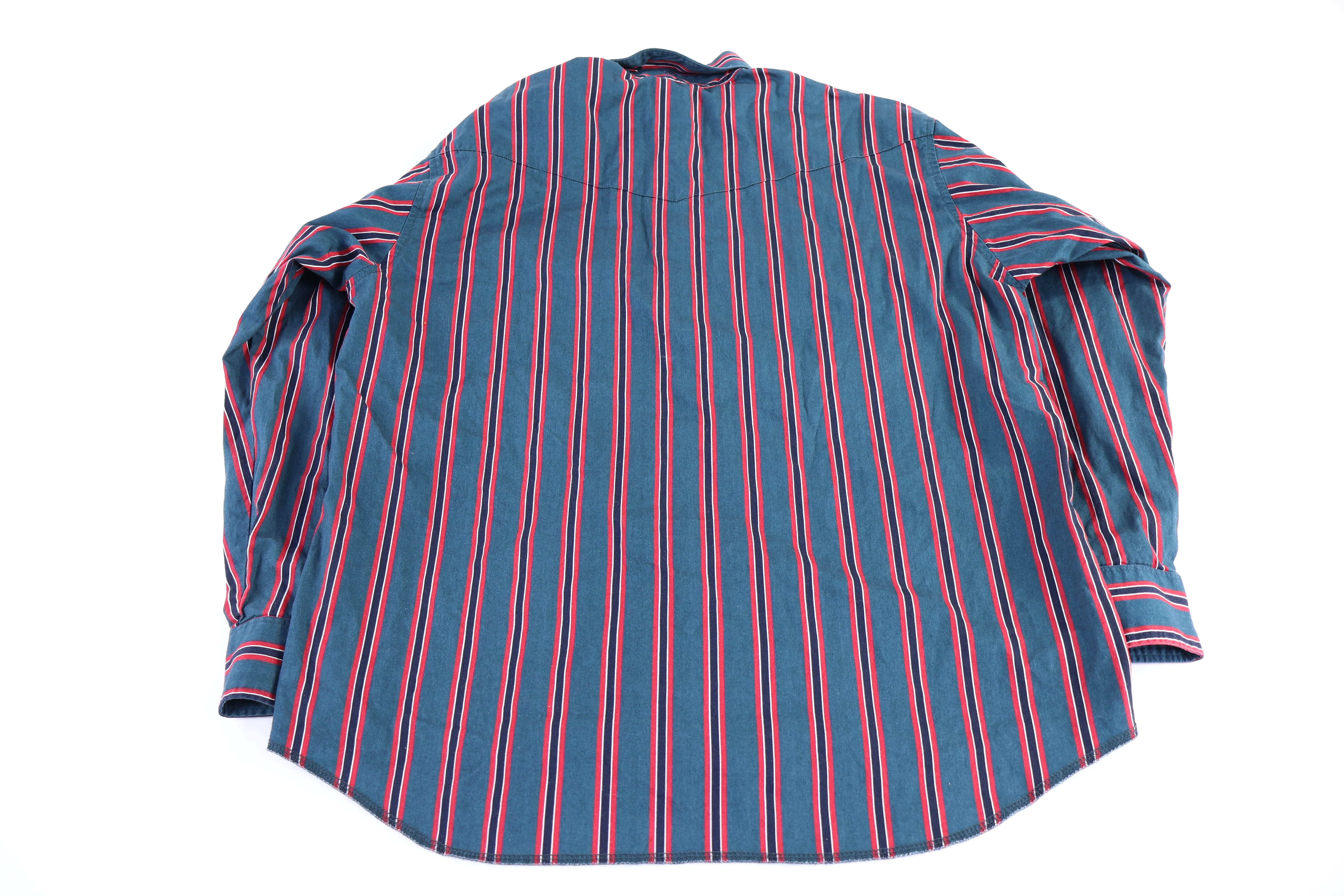 Vintage Wrangler Striped LS Button Down - Image 2