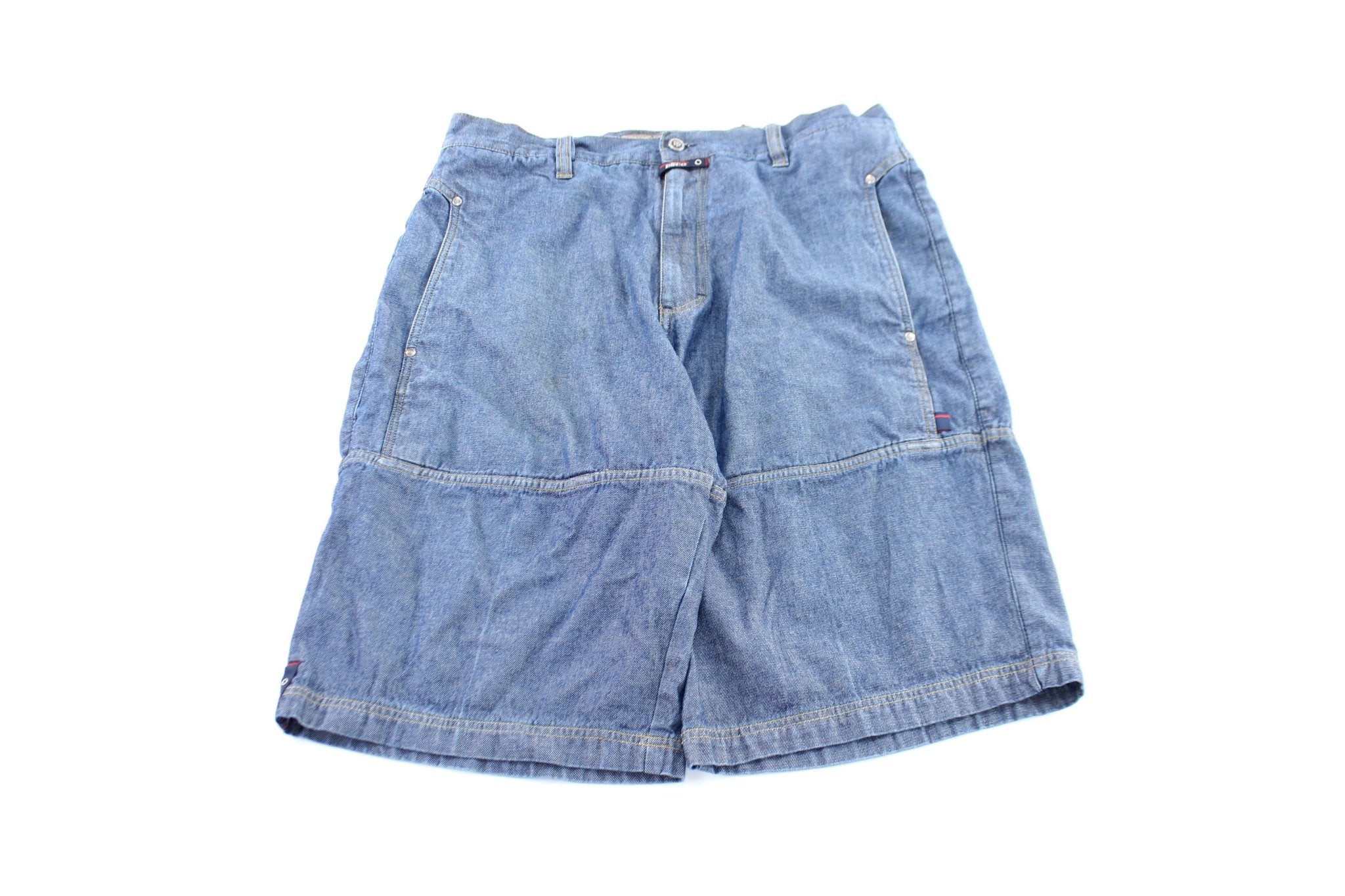 Willie Esco Dungarees Embroidered Denim Shorts