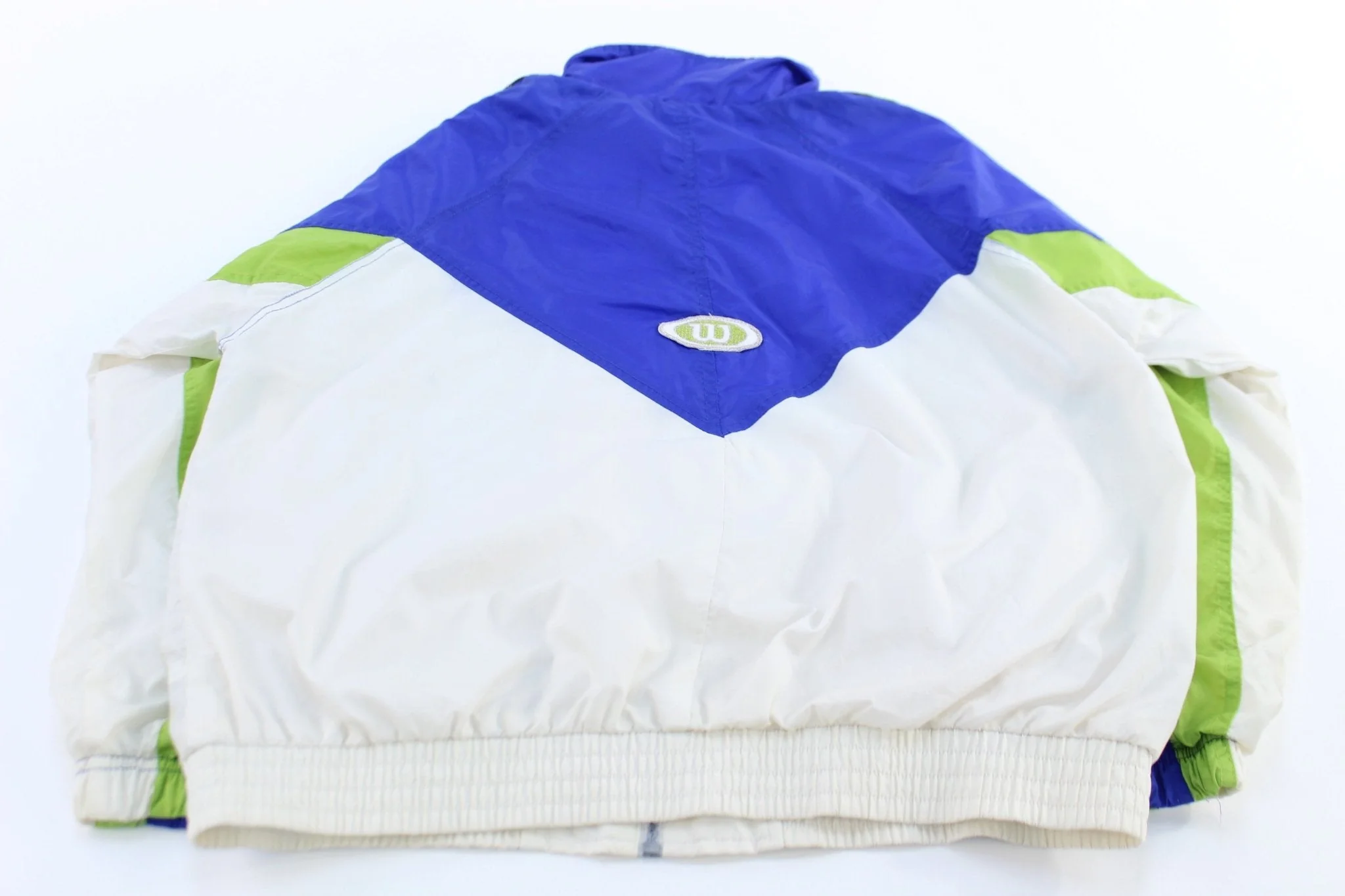 Wilson Embroidered Logo Blue, Green, & White Colorblock Jacket - Image 2