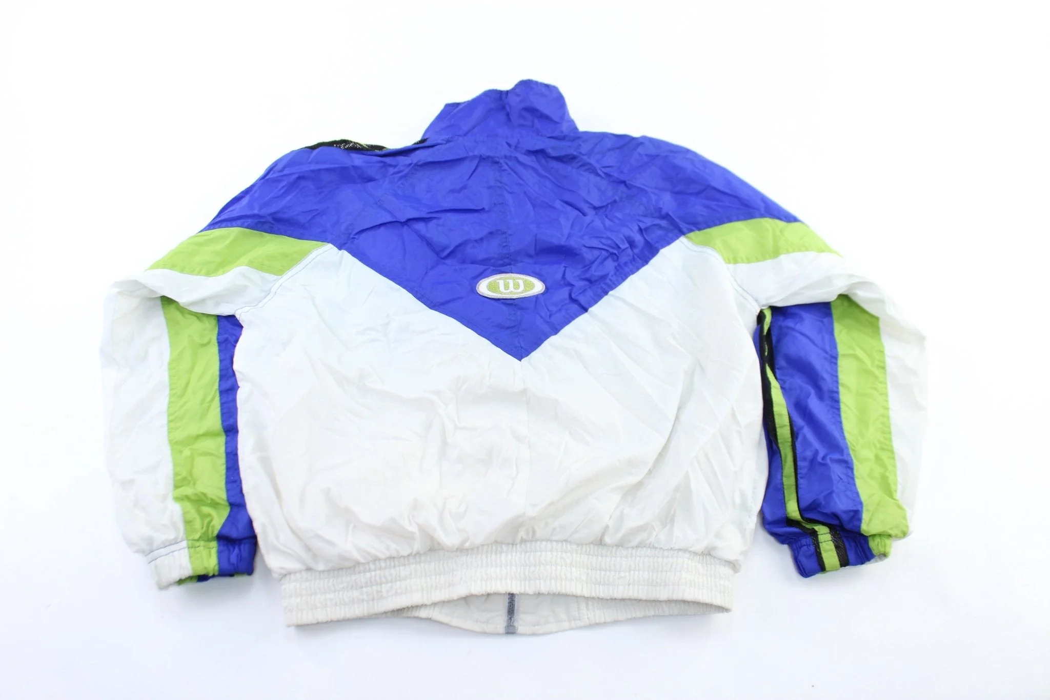 Wilson Embroidered Logo White, Blue, & Green Zip Up Jacket - Image 2