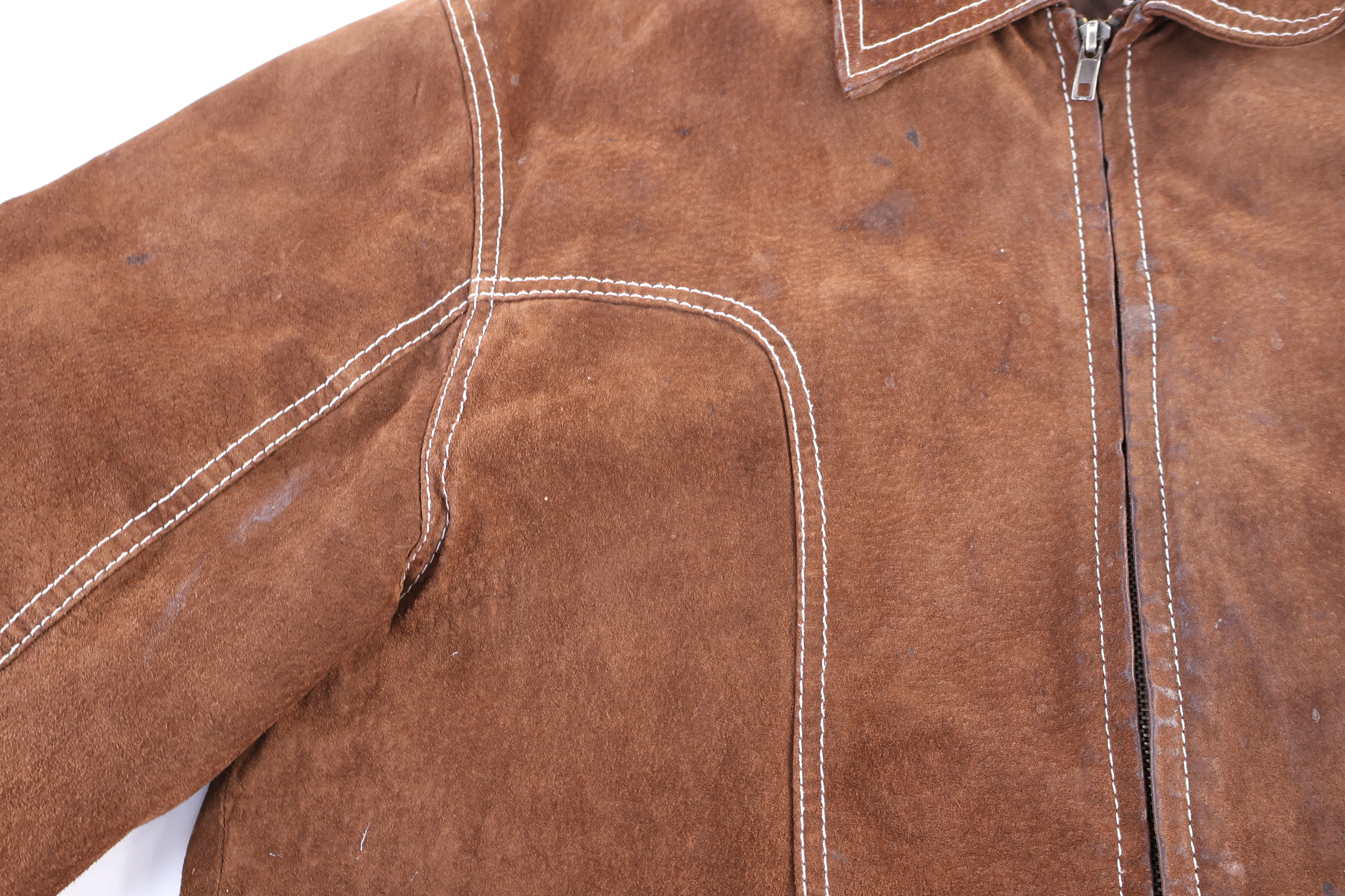 Wilson Leather Brown Suede Leather Jacket - Image 3