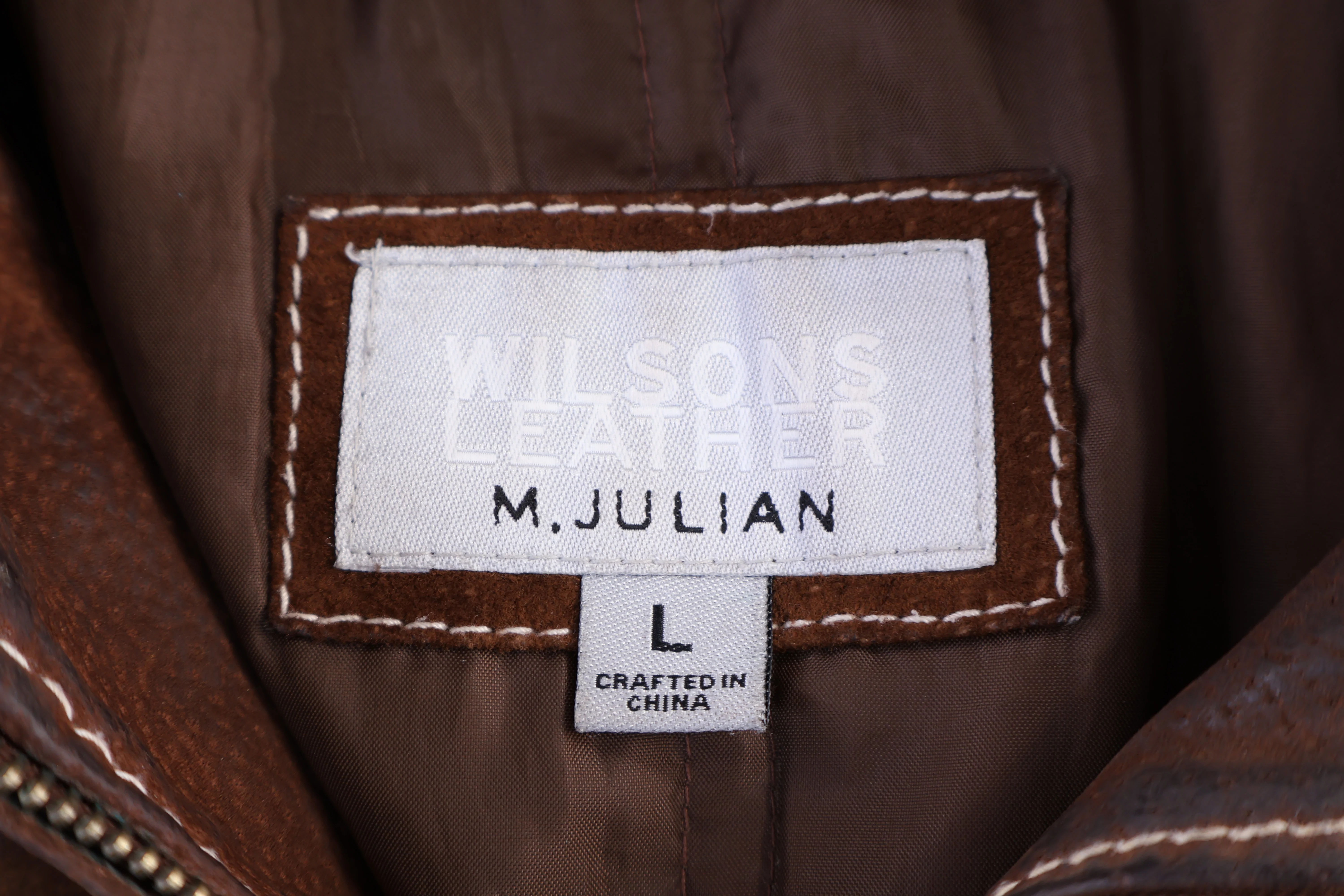 Wilson Leather Brown Suede Leather Jacket - Image 4