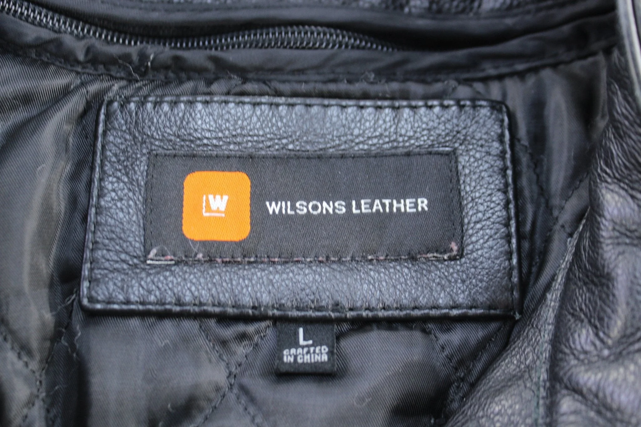 Wilsons Leather Black Zip Up Jacket - Image 3