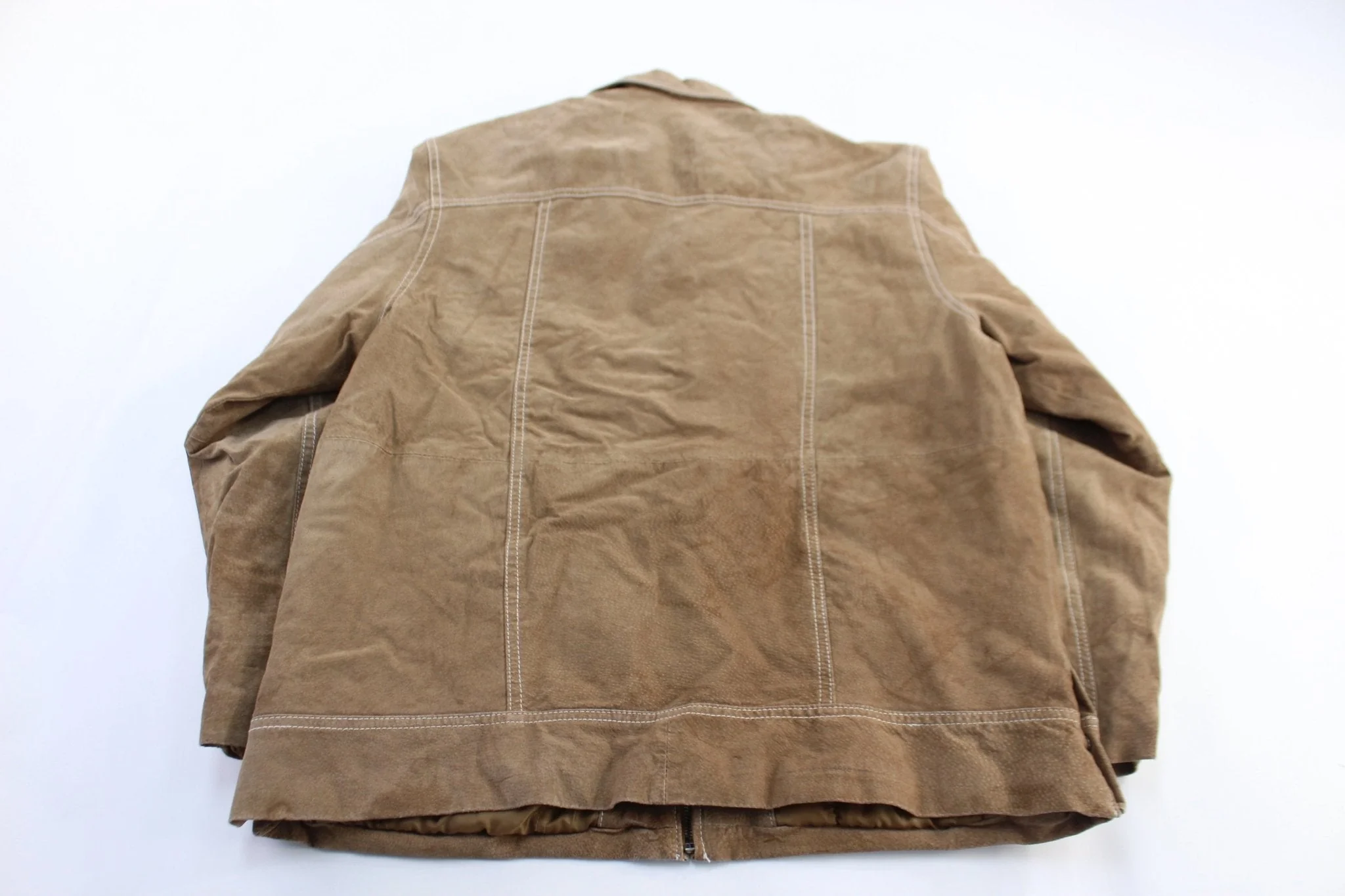 Wilson's Leather M. Julian Tan Suede Zip Up Jacket - Image 2