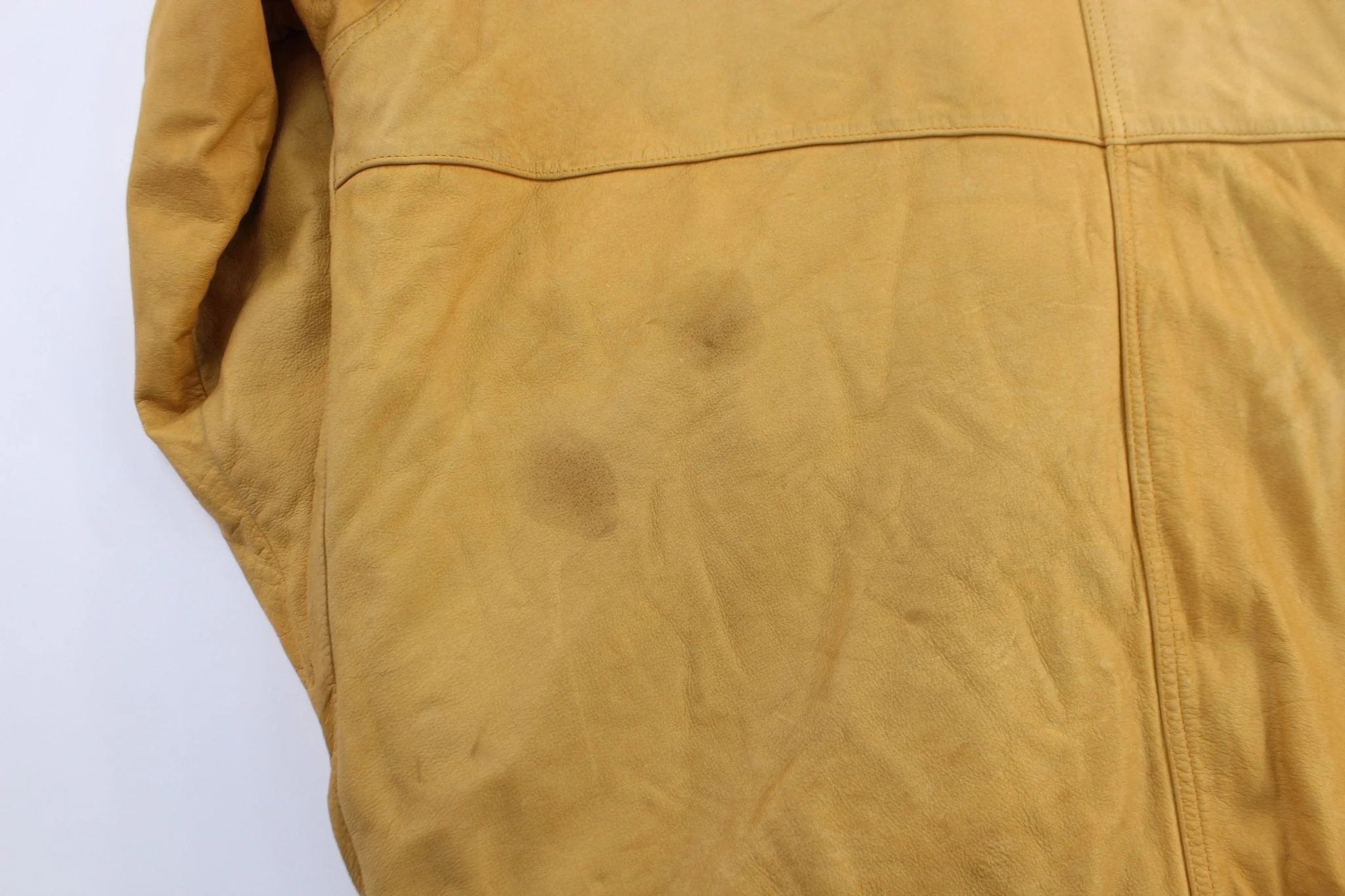 Wilson's The Leather Expert Yellow Zip Up Jacket - Image 3