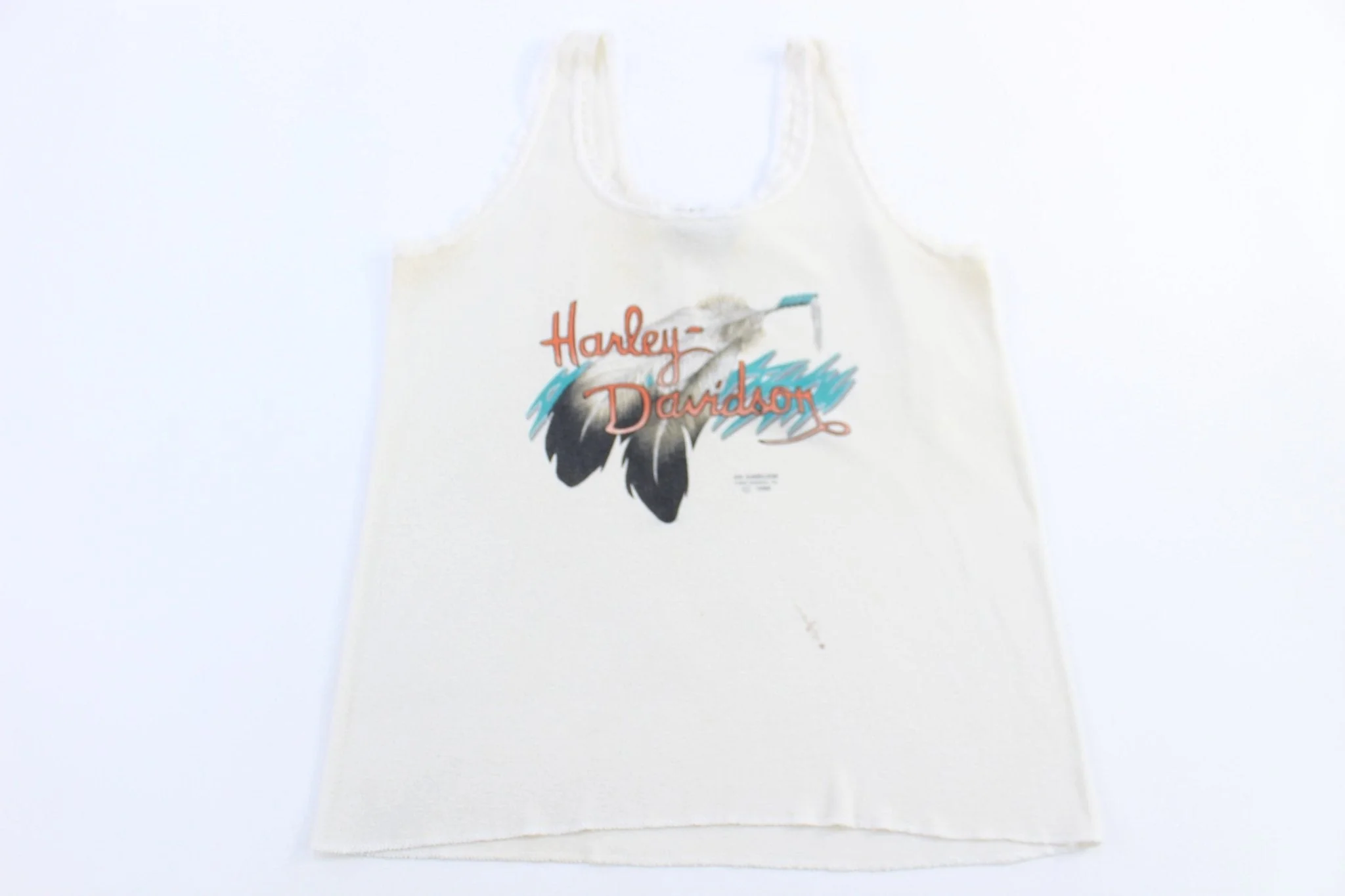Women's 1990 Harley Davidson Motorcycles 3D Emblem Tank Top - Image 2
