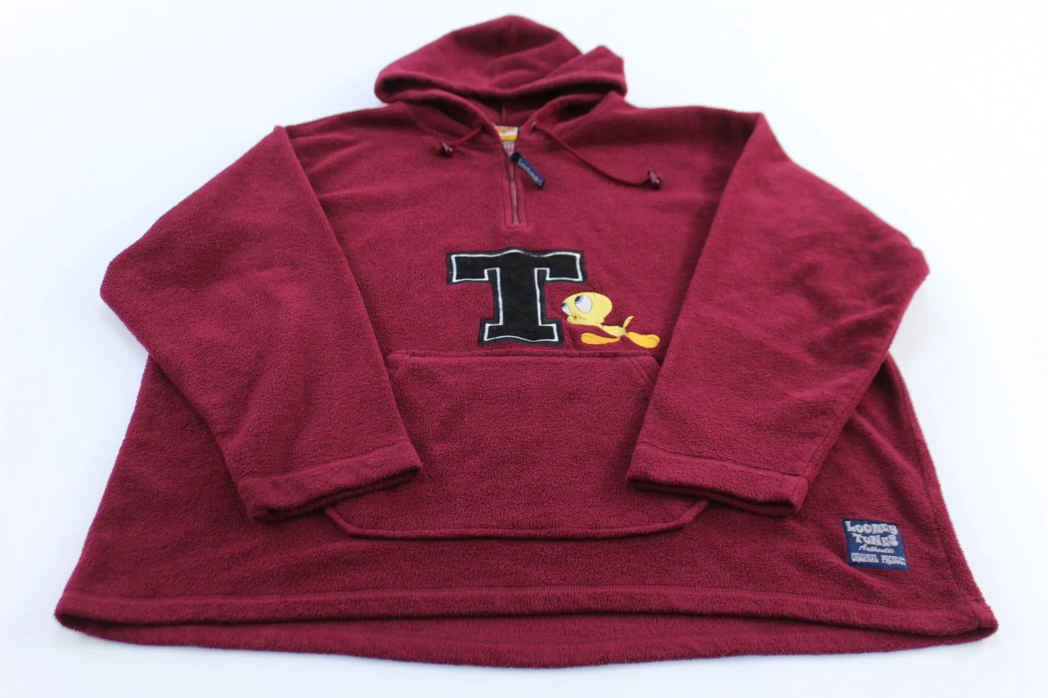 Women's 2000 Looney Tunes Embroidered Tweety Fleece Pullover