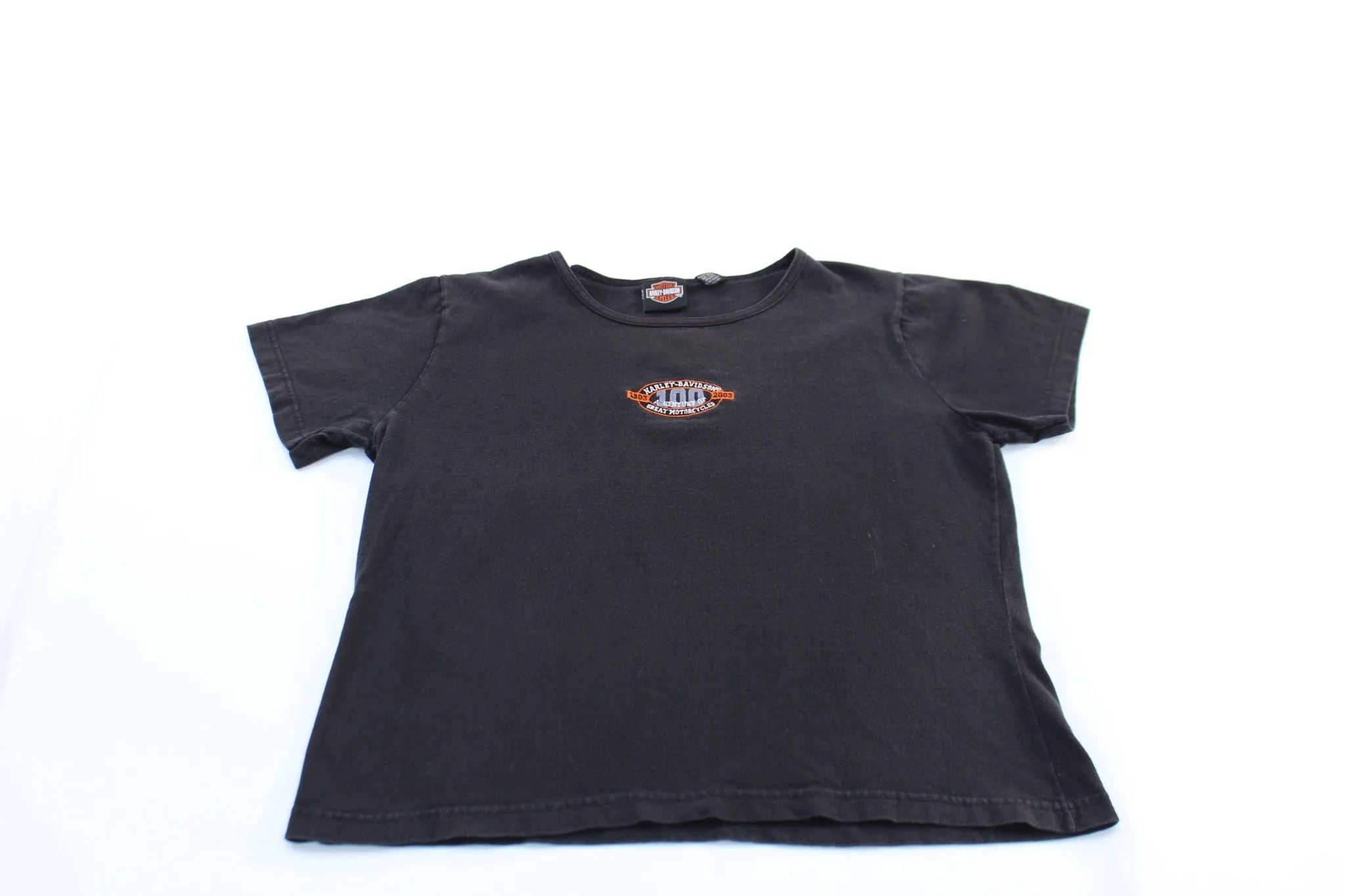 Women's 2003 Harley Davidson Motorcycles Embroidered El Paso, Texas T-Shirt