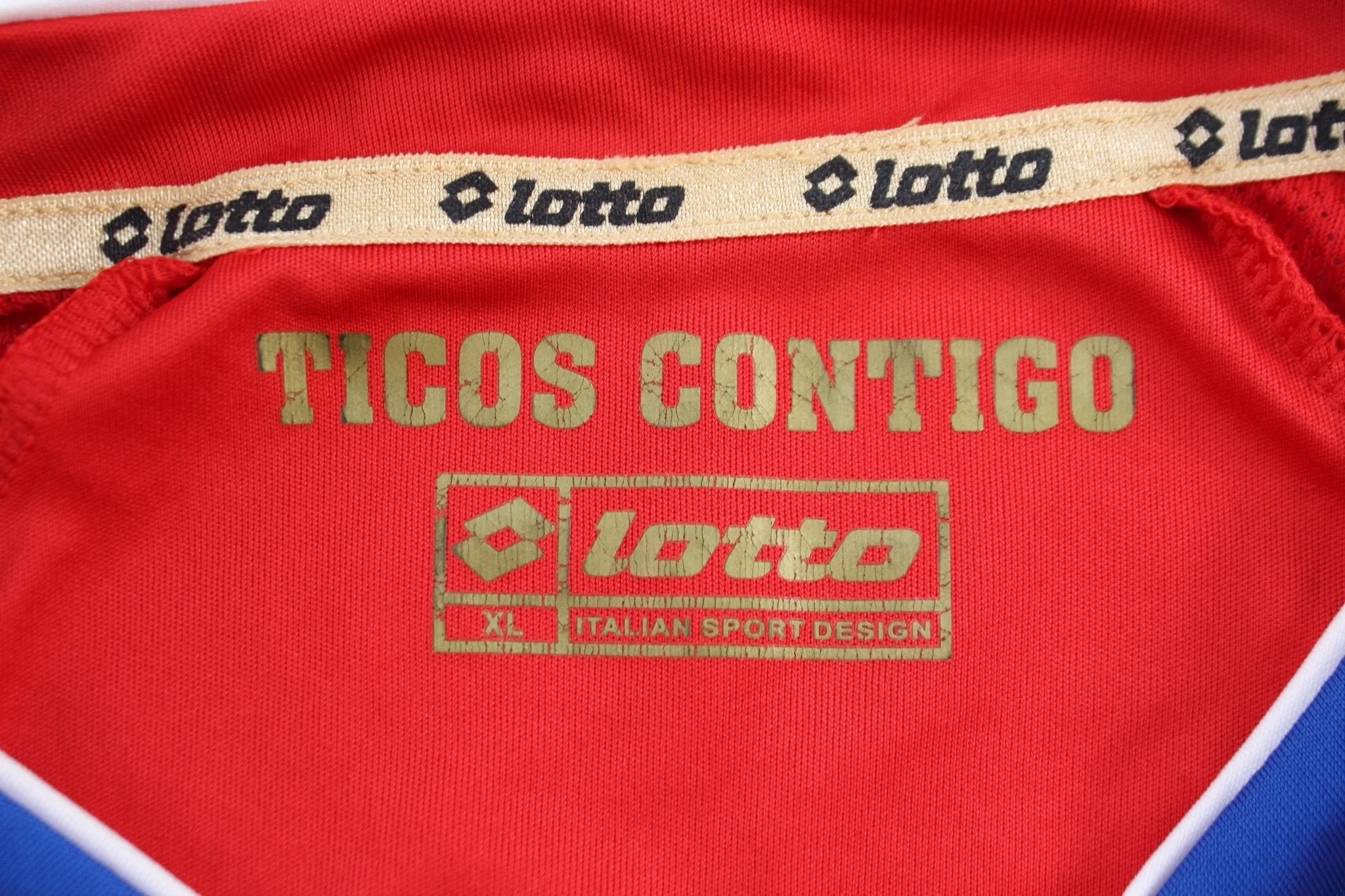 Women's 2014 Costa Rica Home Lotto Soccer Jersey - Image 3