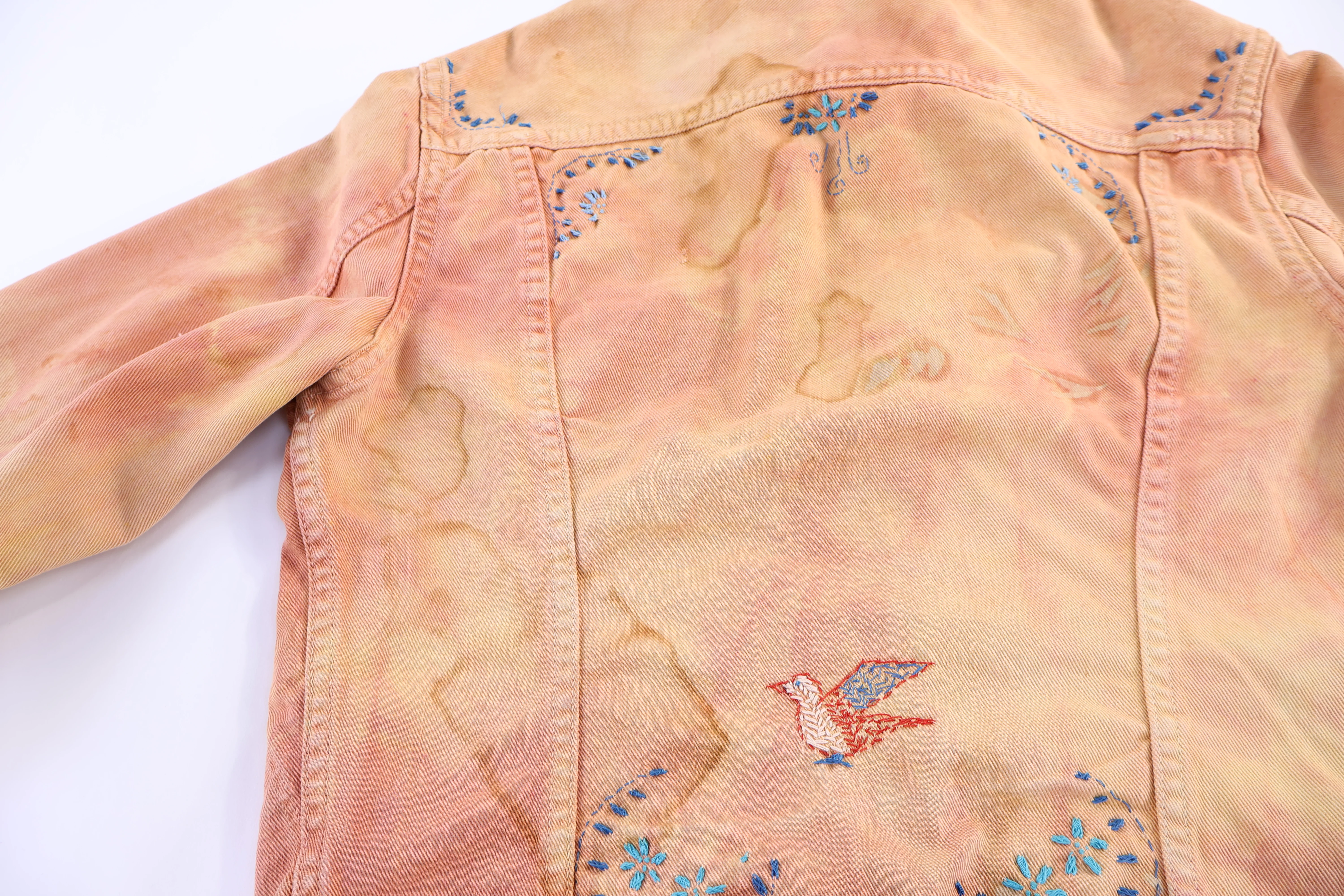Women's 70's Orange Embroidered Jacket - Image 4
