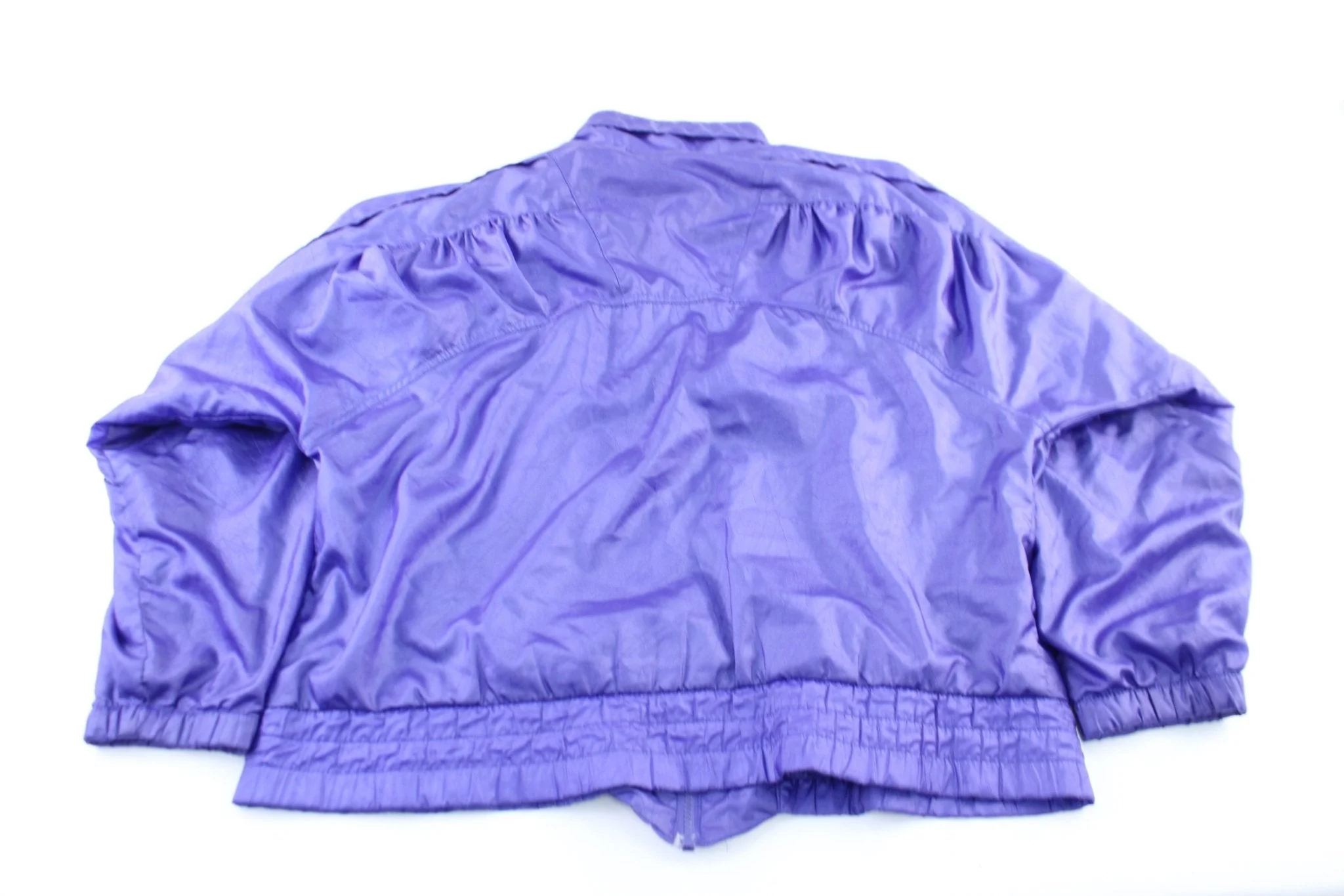 Women's 80's Adidas Embroidered Logo Purple Zip Up Jacket - Image 2