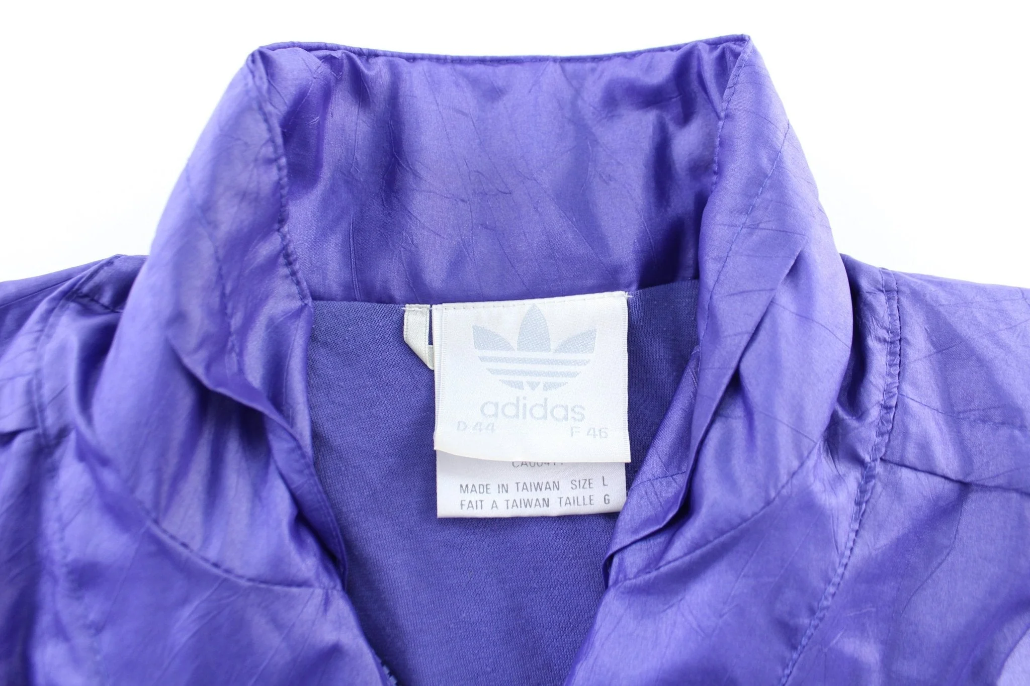 Women's 80's Adidas Embroidered Logo Purple Zip Up Jacket - Image 3