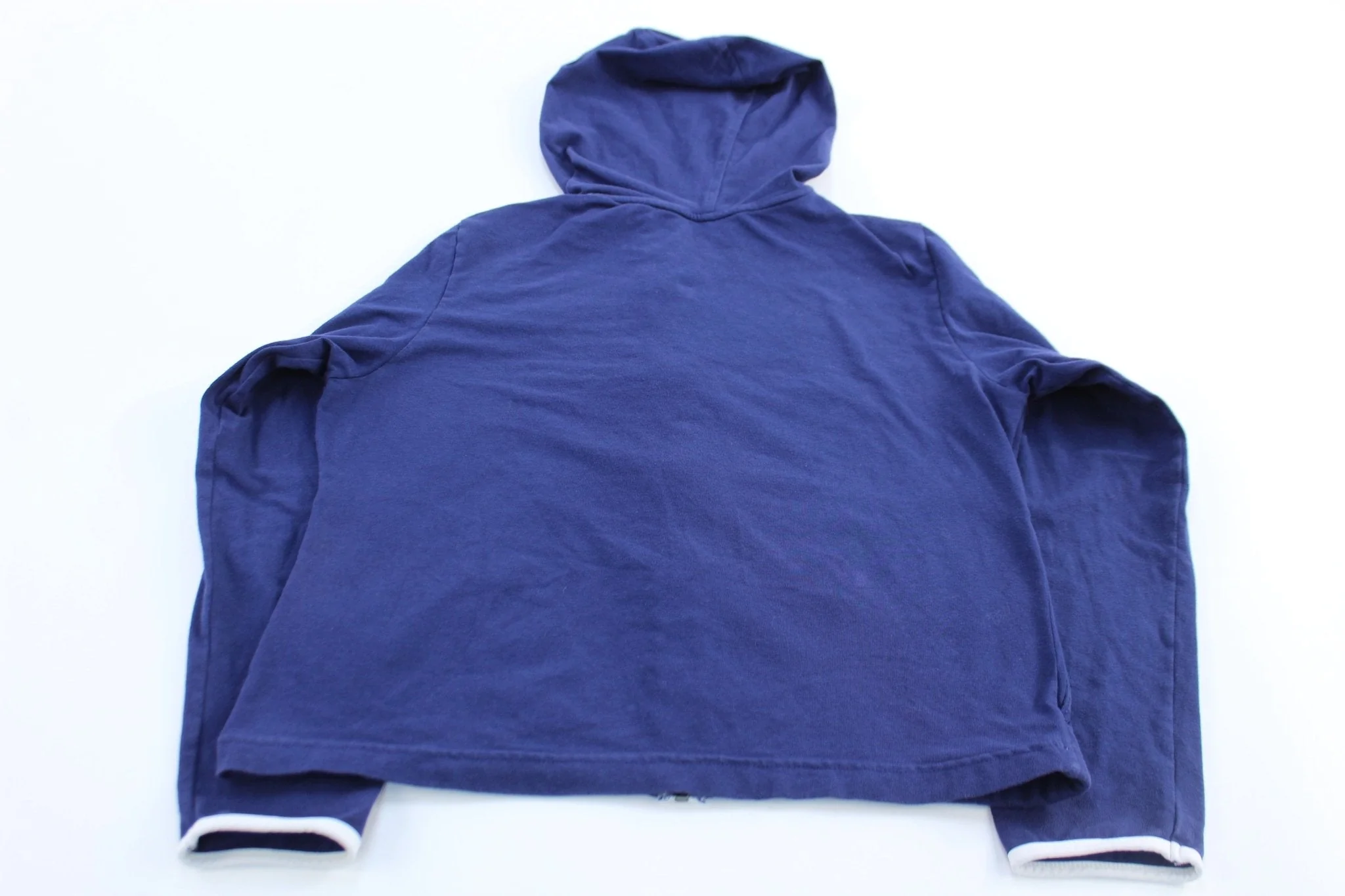 Women's 90's Adidas Embroidered Logo Blue & White Zip Up Jacket - Image 2