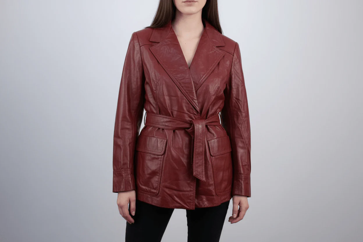 Women's 90's Berman's Red Leather Jacket