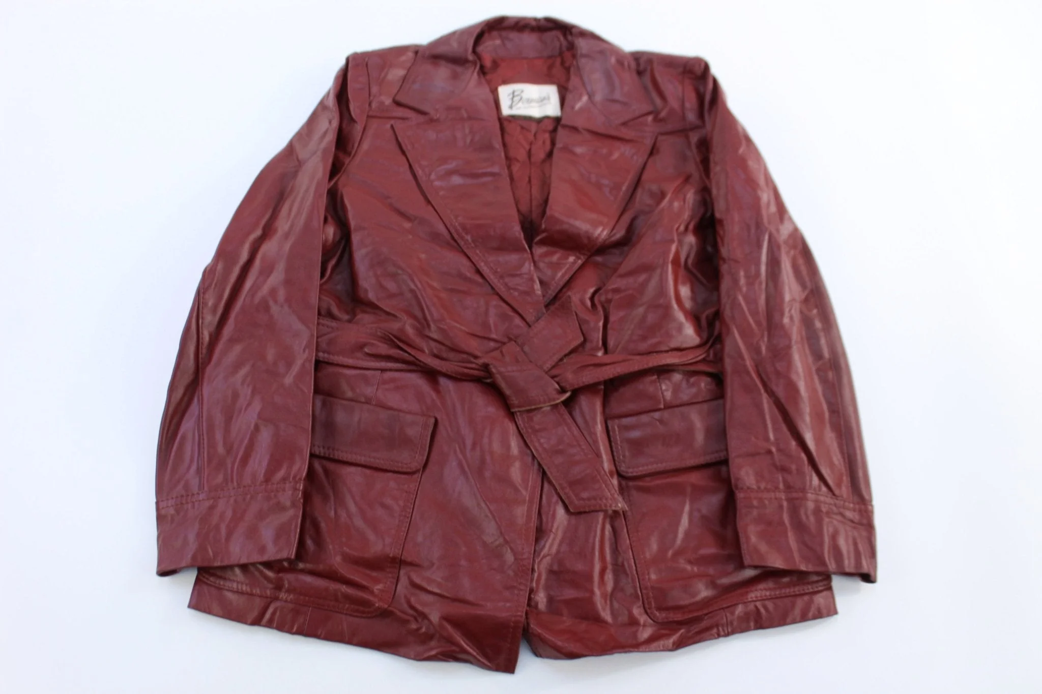 Women's 90's Berman's Red Leather Jacket - Image 2