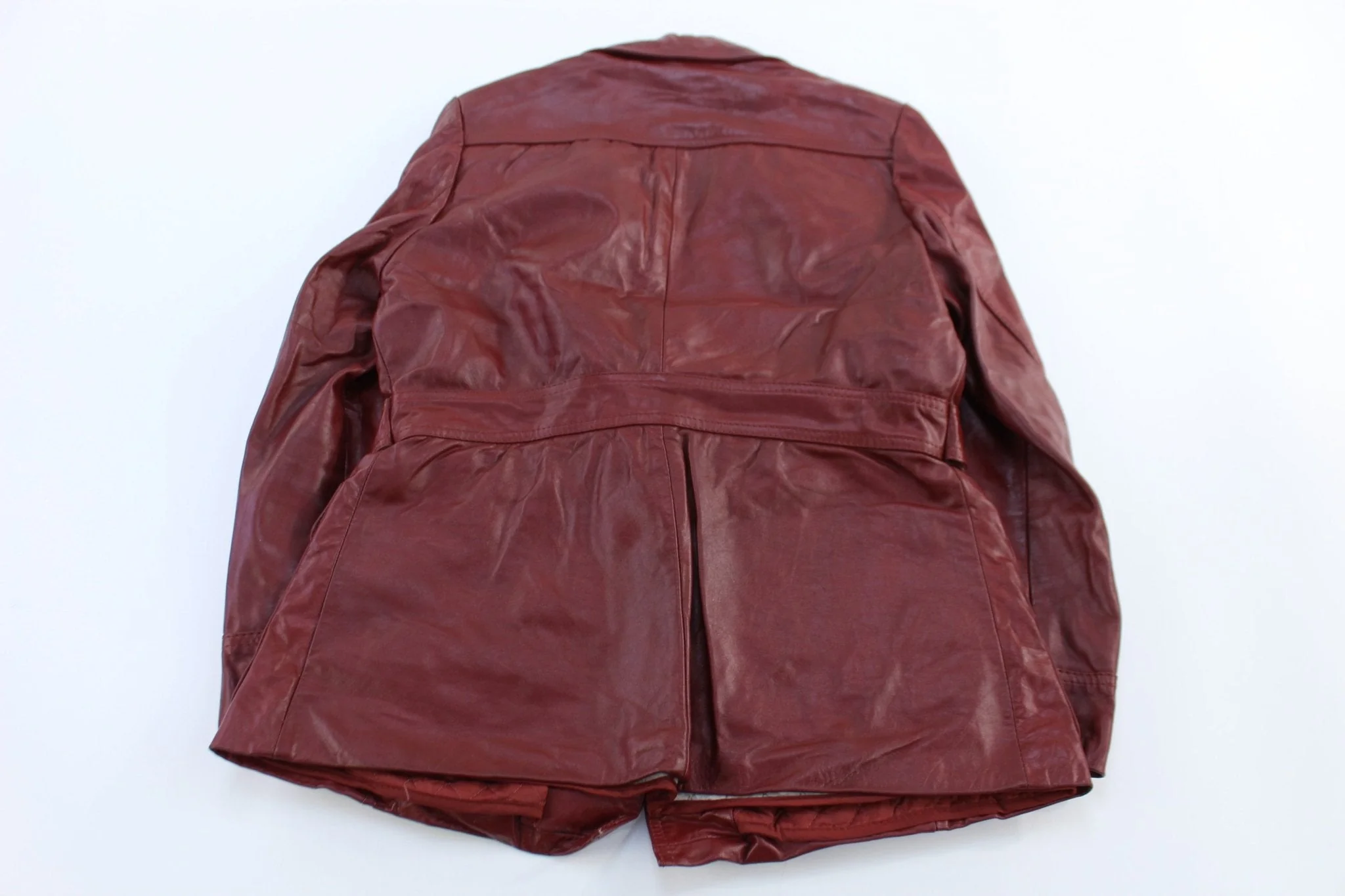 Women's 90's Berman's Red Leather Jacket - Image 3