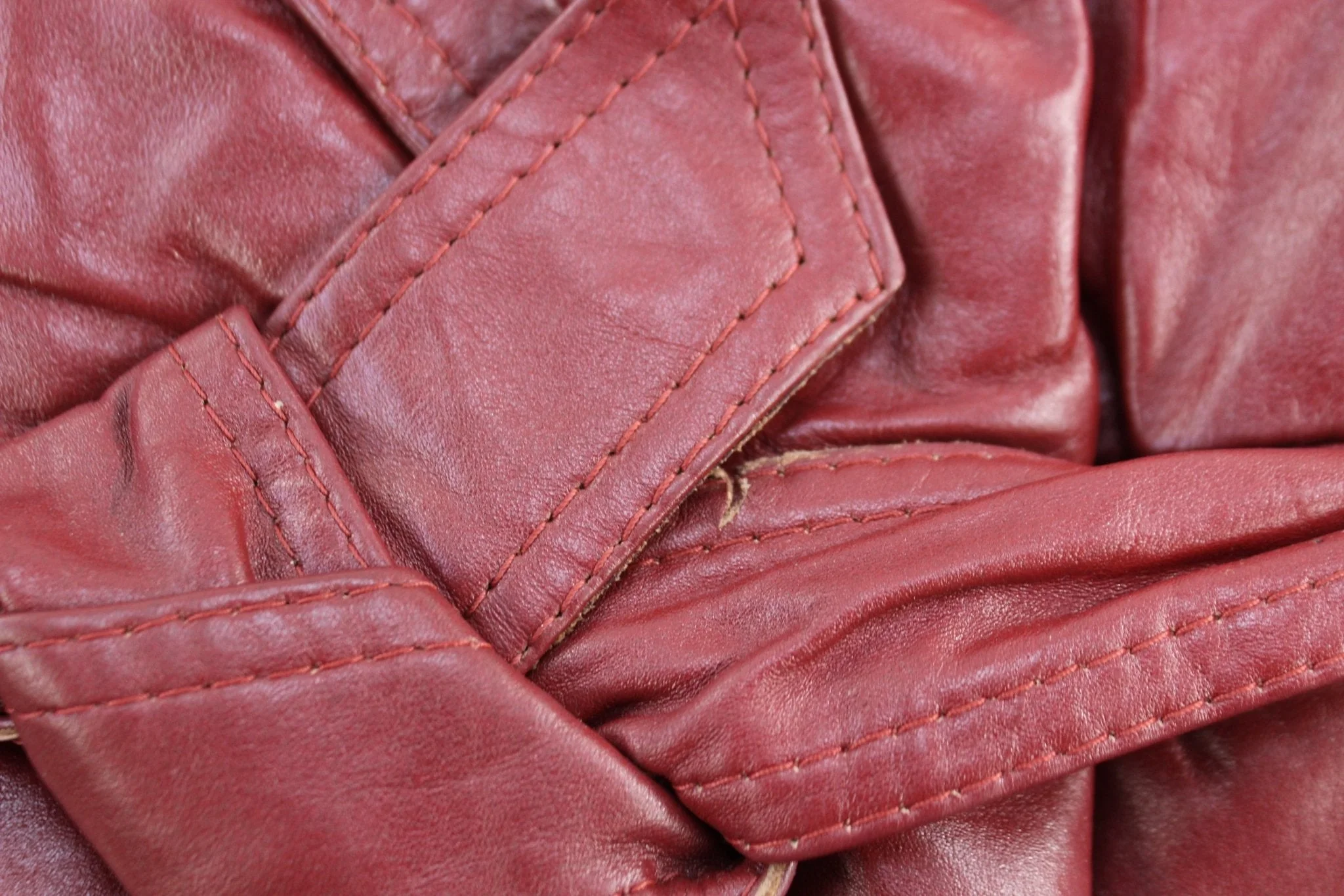 Women's 90's Berman's Red Leather Jacket - Image 4
