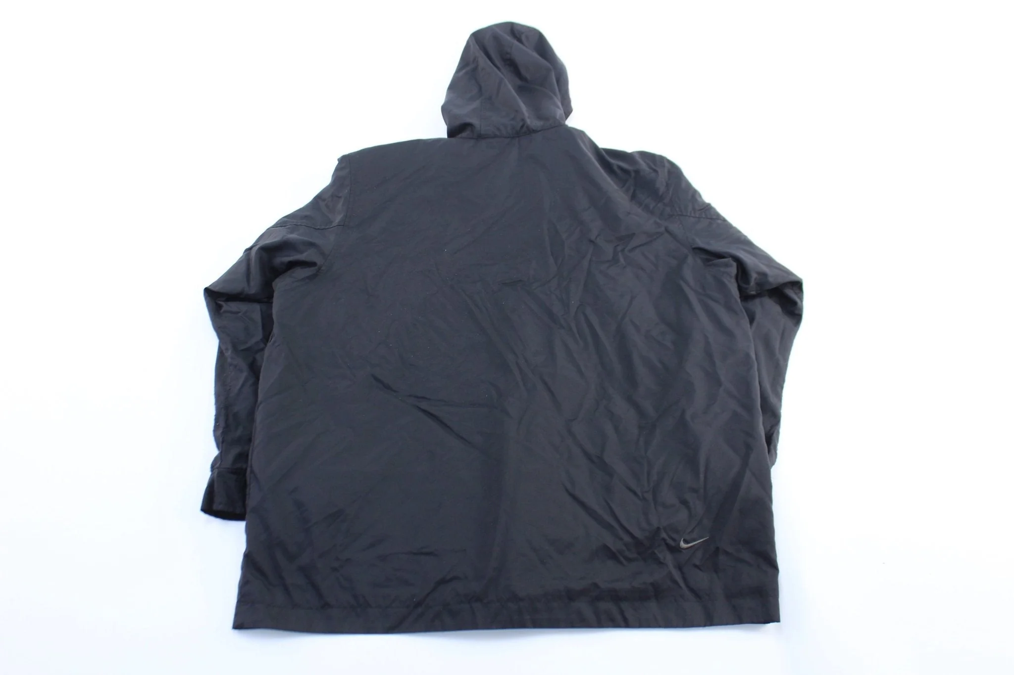 Women's 90's Nike Embroidered Logo Black Hooded Jacket - Image 2
