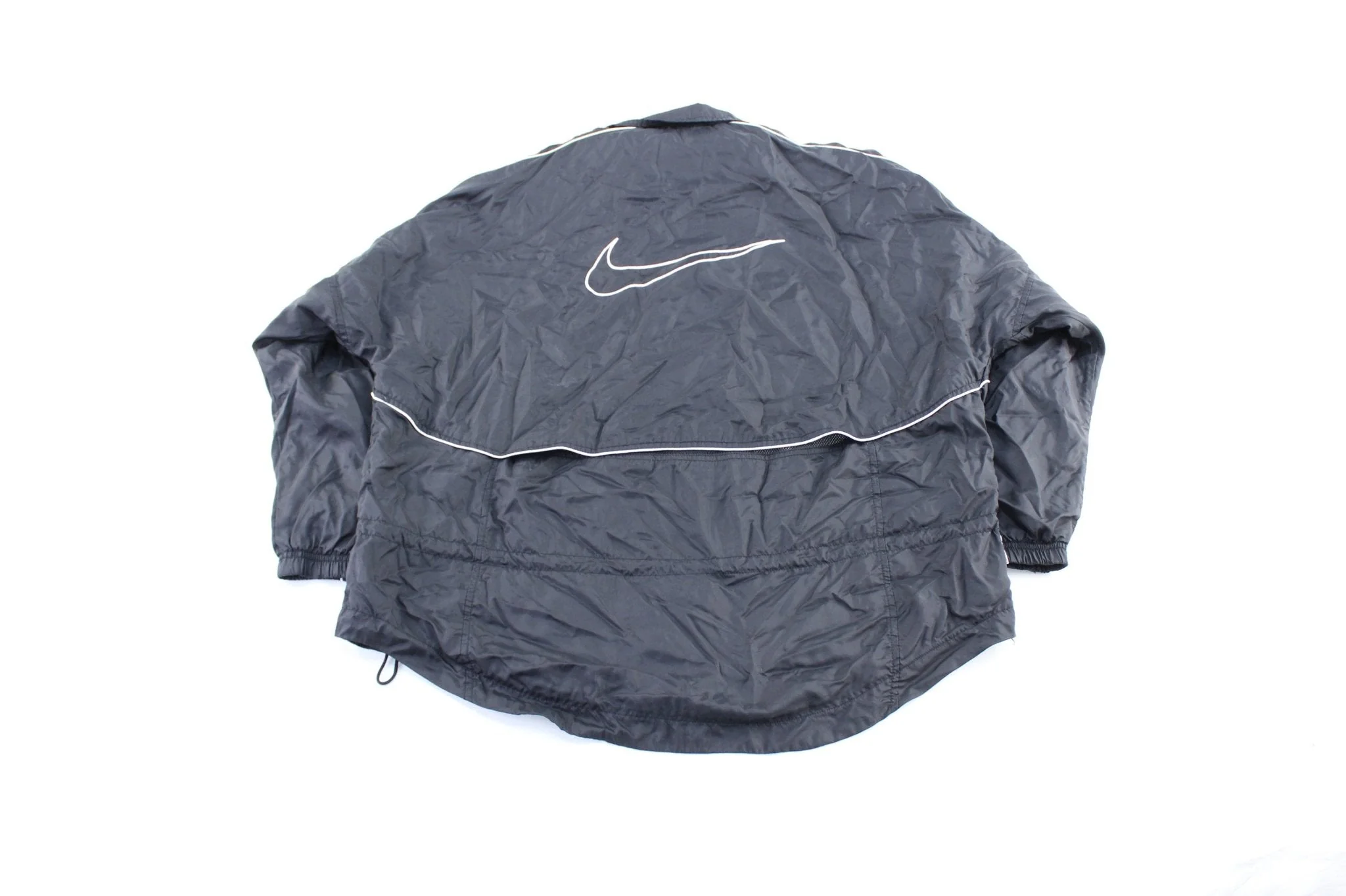 Women's 90's Nike Embroidered Logo Black Zip Up Jacket - Image 2
