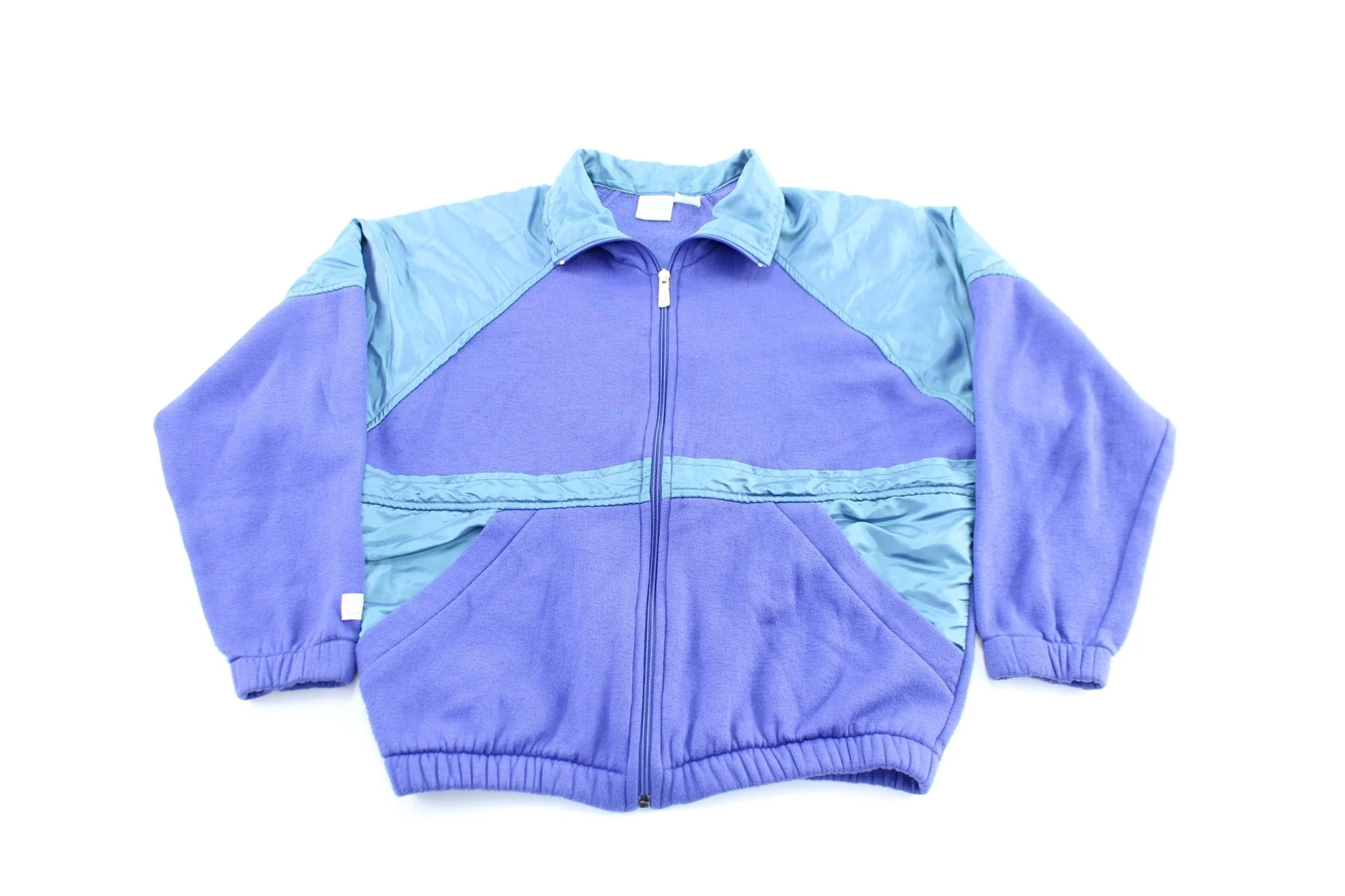 Women's 90's Nike Embroidered Logo Blue & Teal Zip Up Jacket