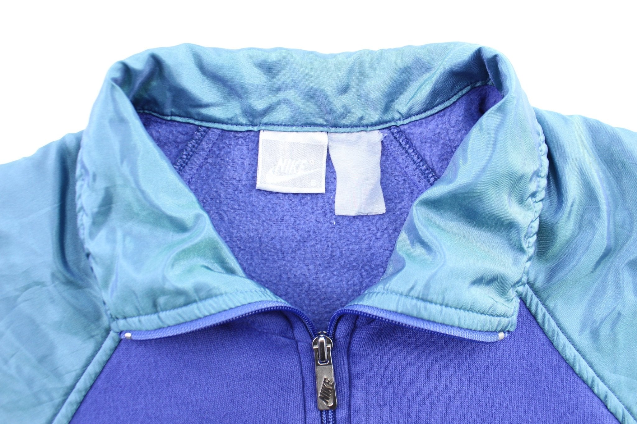 Women's 90's Nike Embroidered Logo Blue & Teal Zip Up Jacket - Image 3