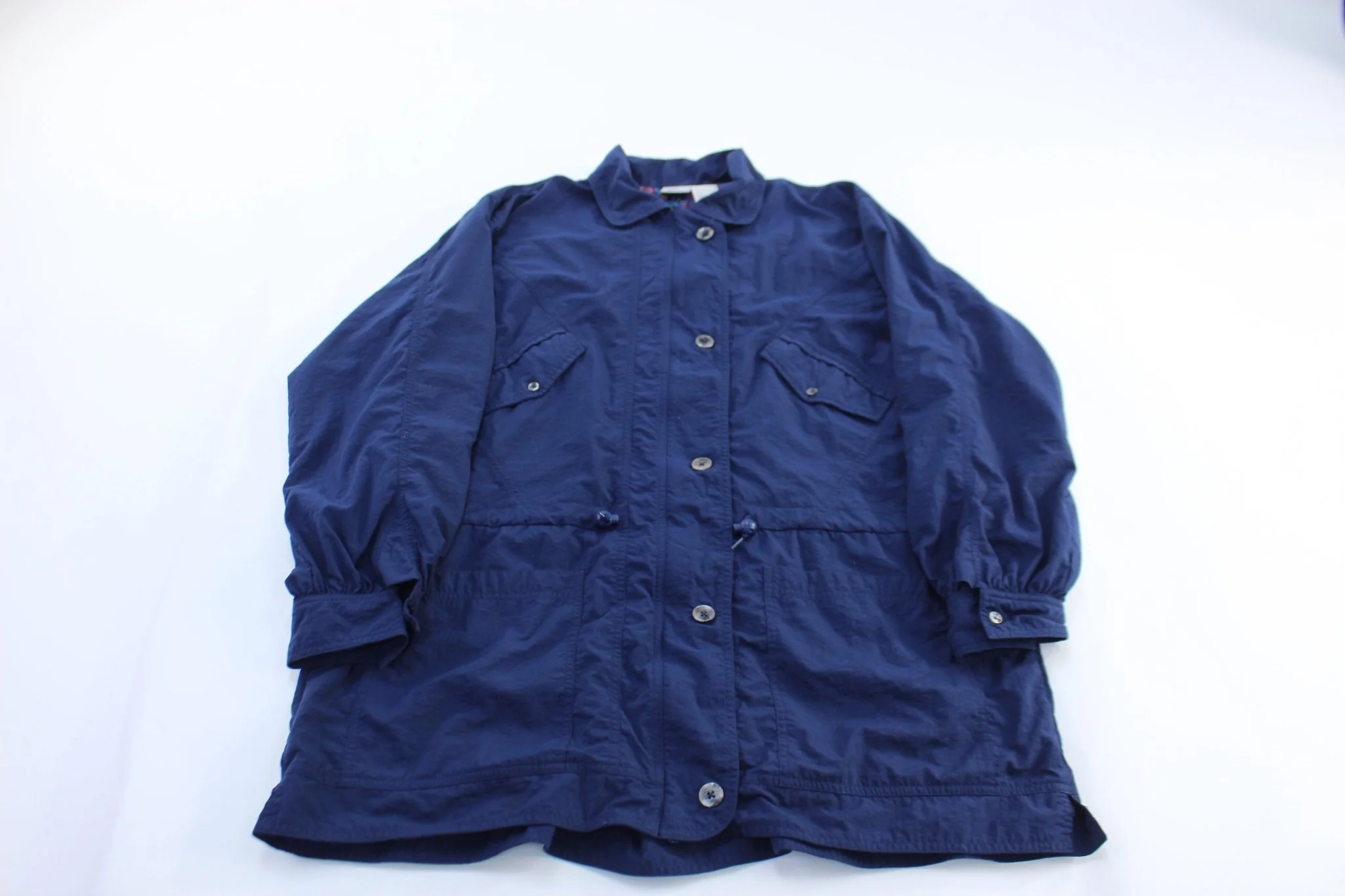Women's 90's Nike Embroidered Logo Blue Zip Up Jacket