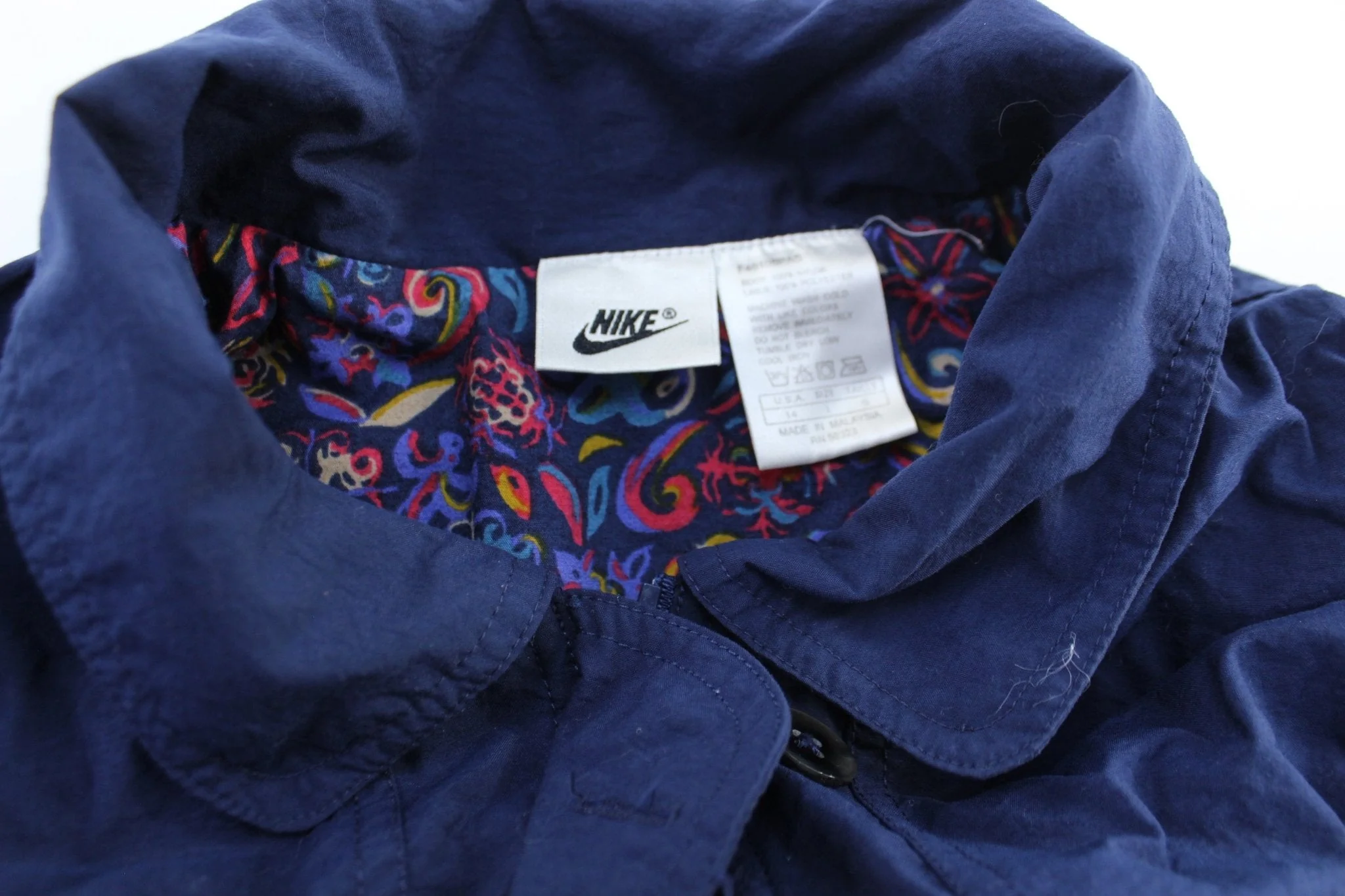 Women's 90's Nike Embroidered Logo Blue Zip Up Jacket - Image 3