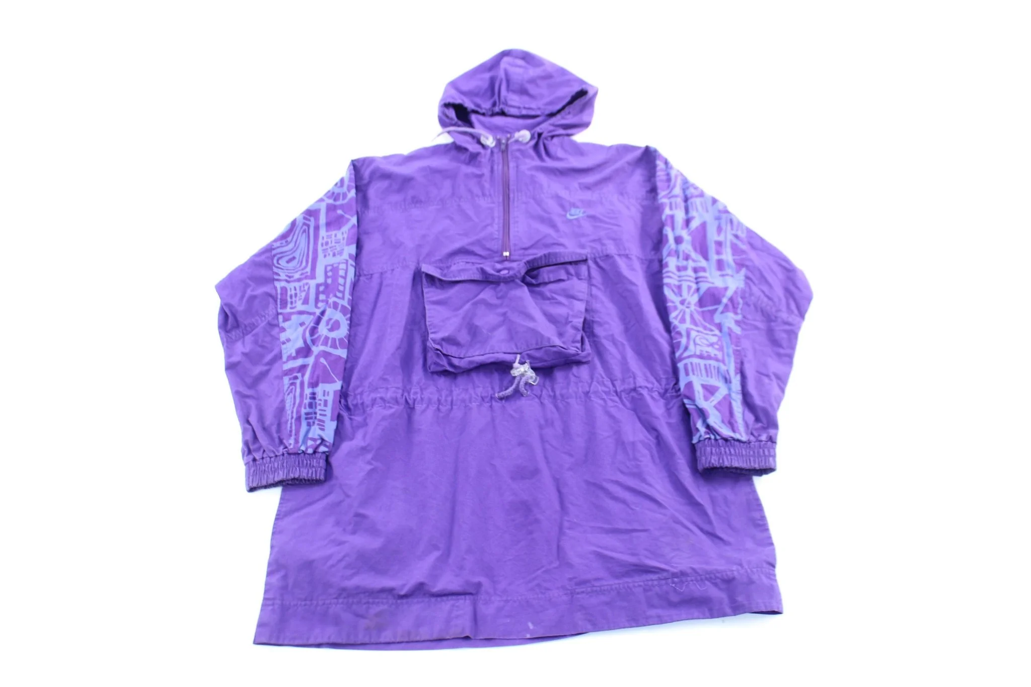 Women's 90's Nike Embroidered Logo Purple Anorak Jacket