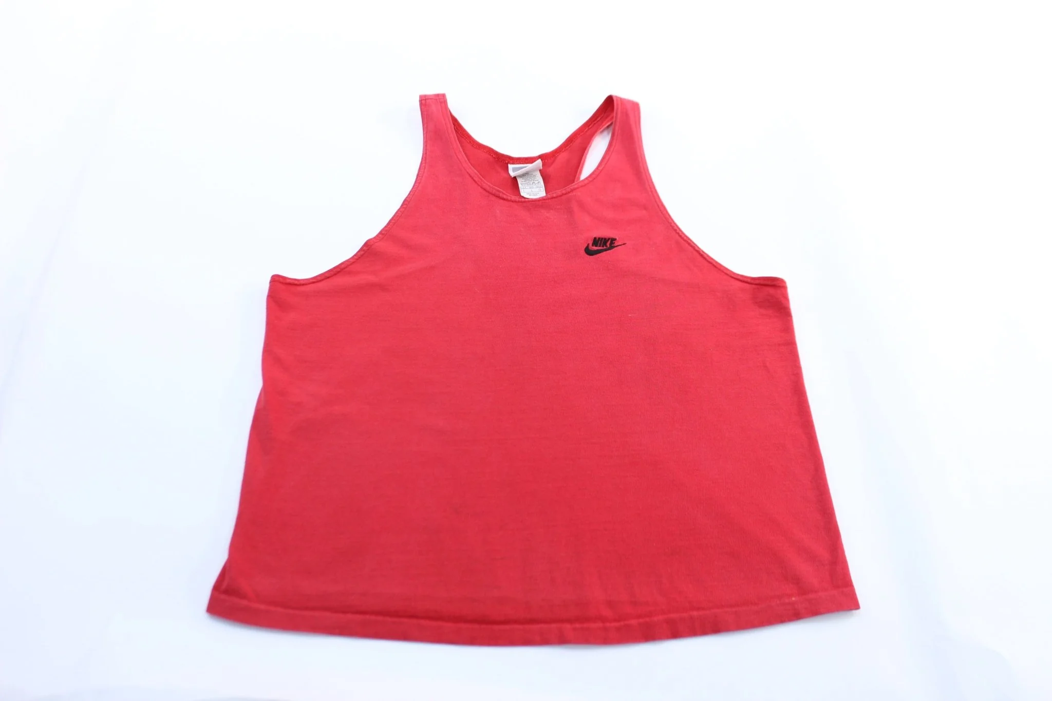 Women's 90's Nike Embroidered Logo Red Tank Top