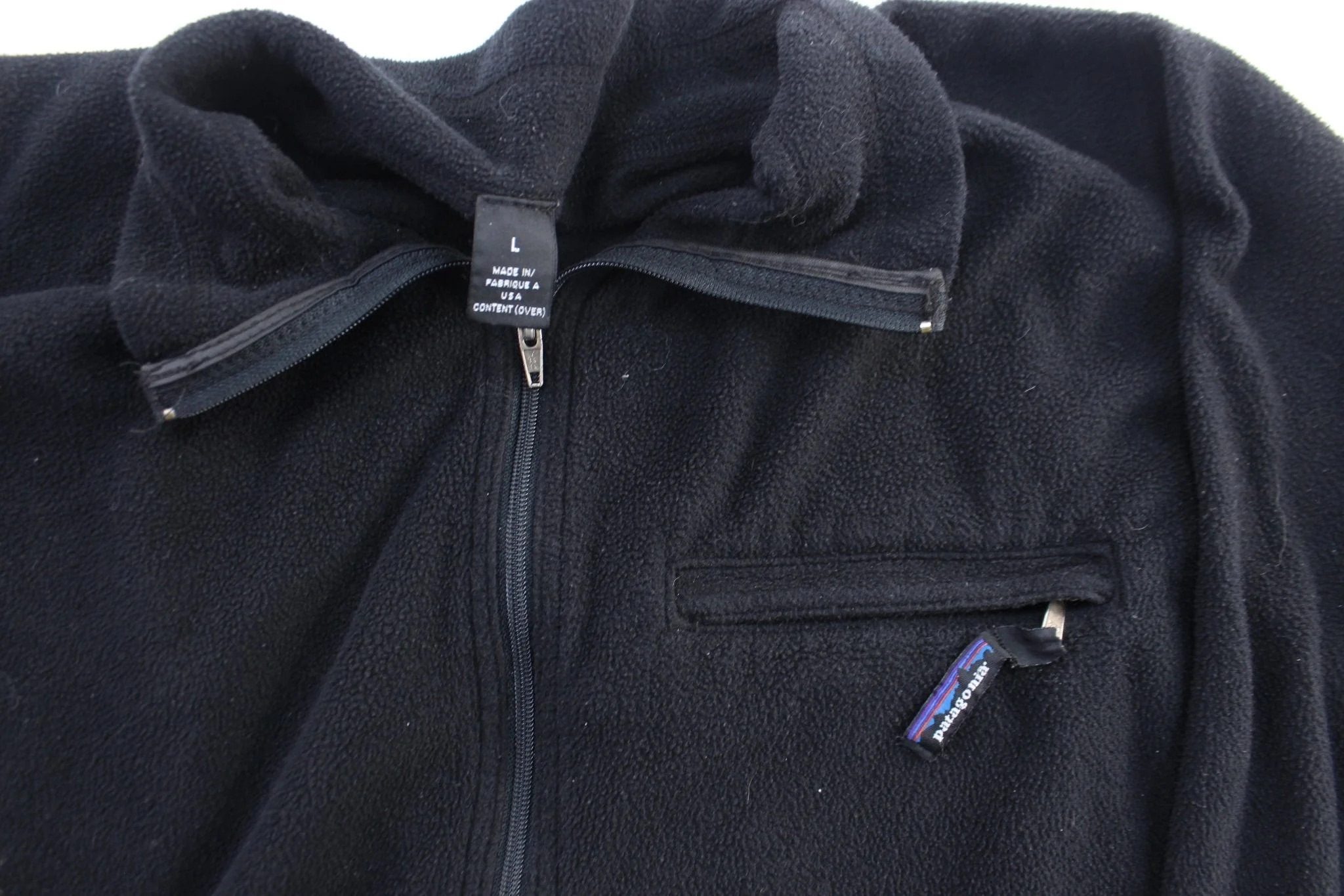 Women's 90's Patagonia Black Fleece Pullover Jacket - Image 4
