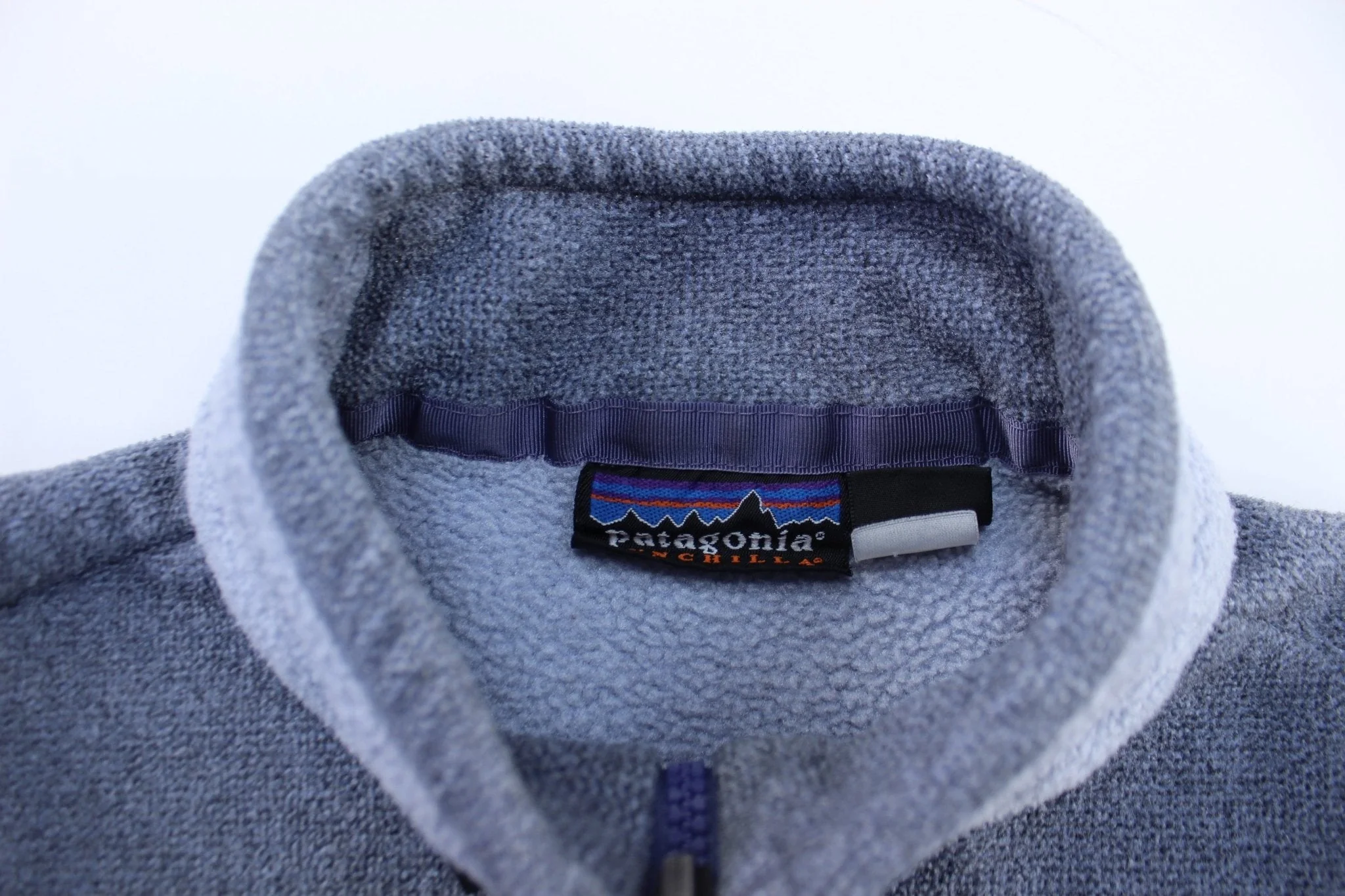 Women's 90's Patagonia Light Blue/Purple Zip Up Jacket - Image 3