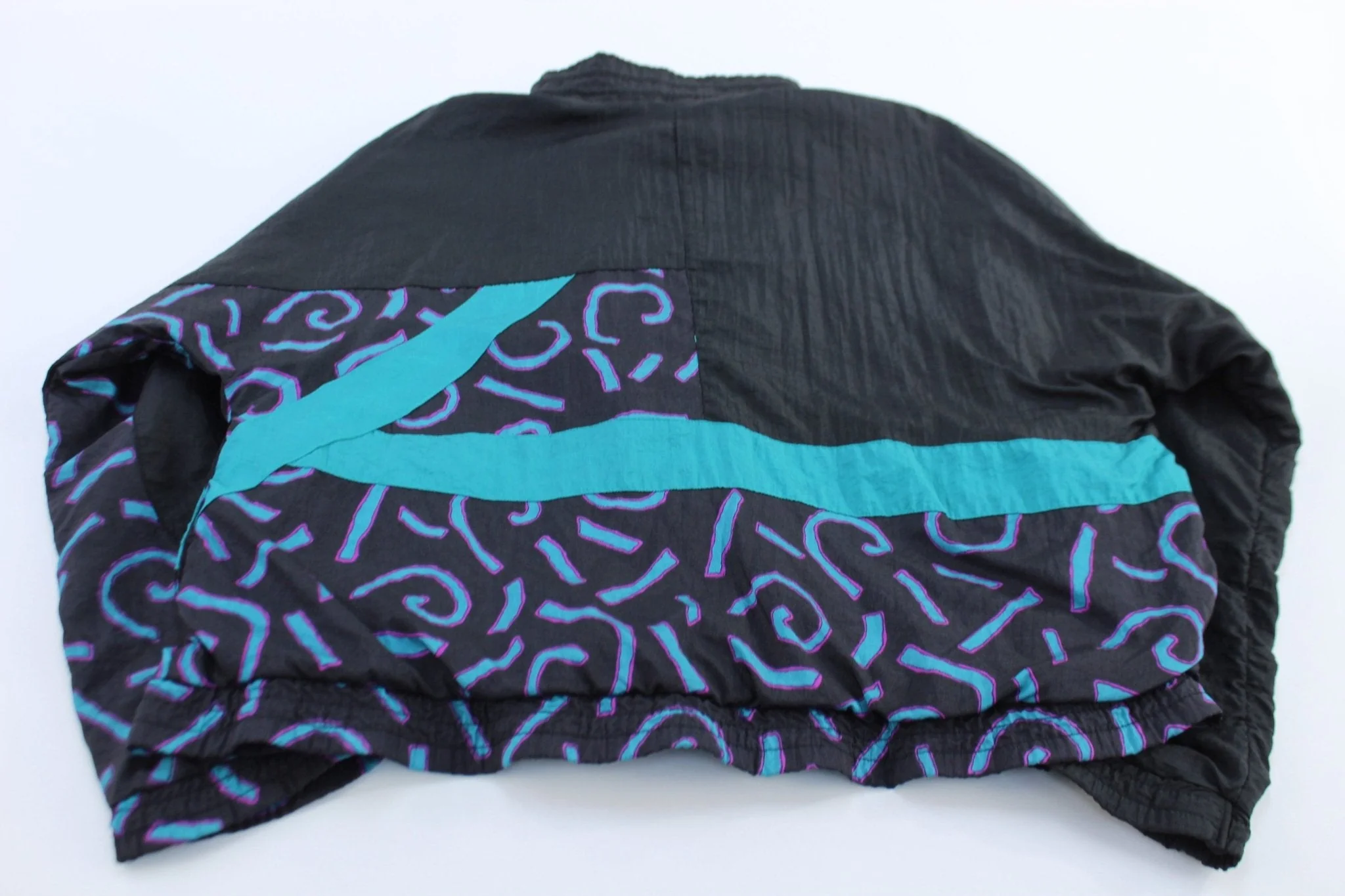 Women's 90's Reebok Embroidered Logo Abstract Windbreaker Jacket - Image 2
