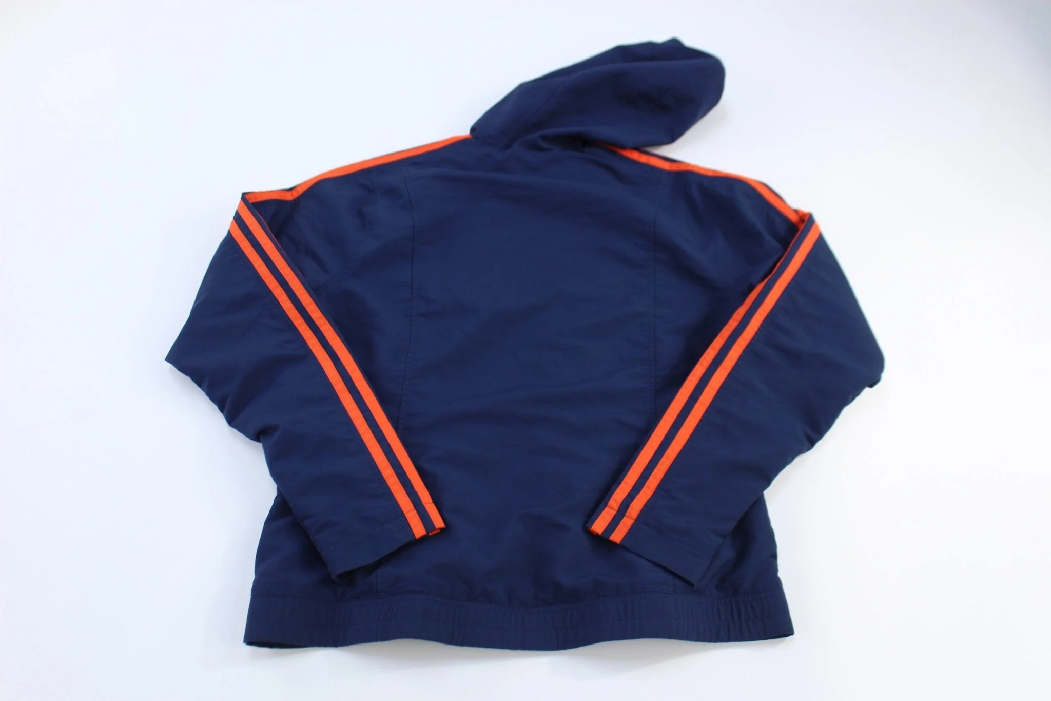 Women's Adidas Embroidered Logo Blue & Orange Full Zip Jacket - Image 2